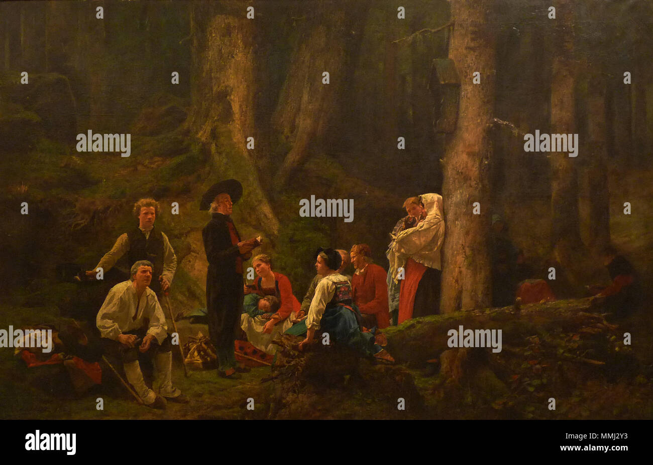 Brion Gustave-Les Pèlerins de Sainte Odile Stockfoto