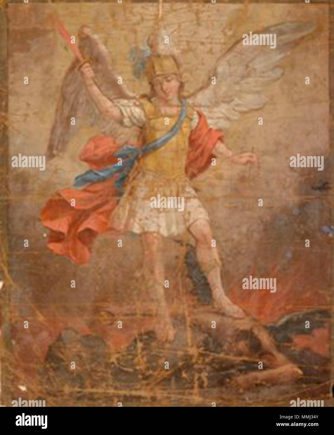 Slovenš?ina: arhangel Gabriel. 19. Arhangel Gabriel (19.st) Stockfoto