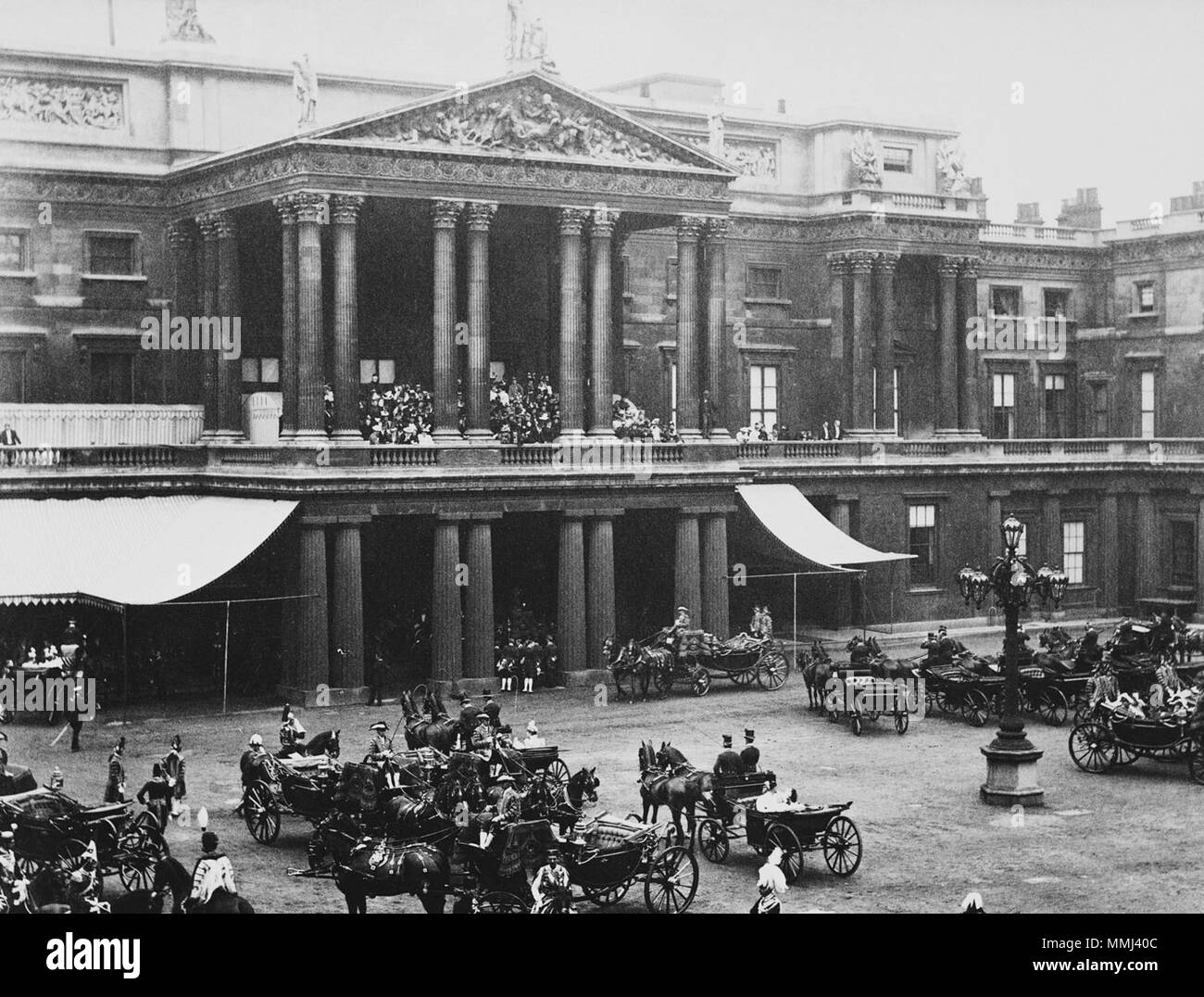 . Englisch: Foto von Königin Victoria Diamond Jubilee Prozession, Mai 1897. 1897. Unbekannte Buckingham Palace während Diamond Jubilee von Königin Victoria Stockfoto