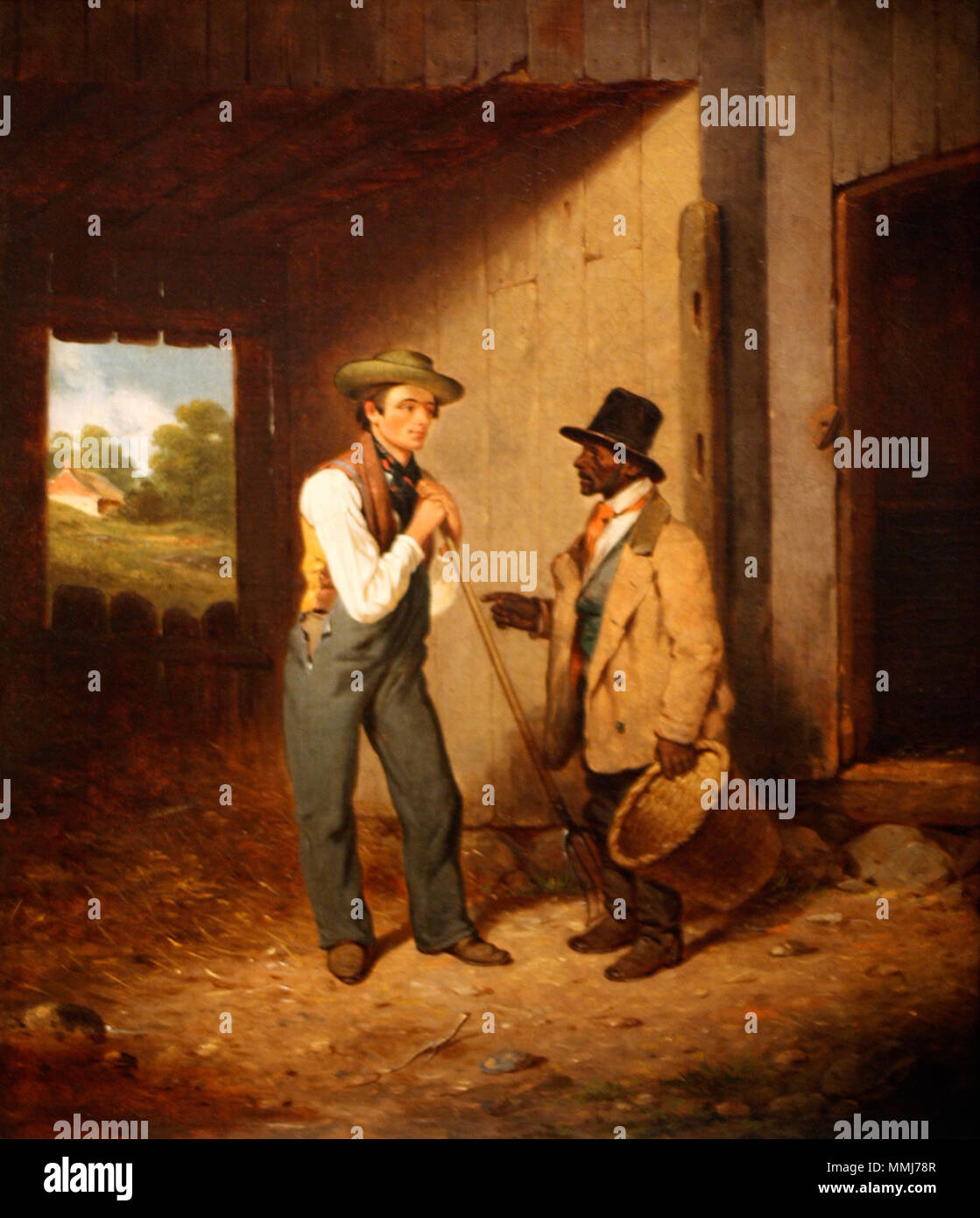 . Francis William Edmonds (American, 1806-1863). Alle Sprechen und keine Arbeit, 1855-1856. Öl auf Leinwand, 24 1/16 x19 13/16-in. (61,1 x 50,3 cm). Brooklyn Museum, Carll H. de Silver Fund, 51.108. Alle Sprechen und keine Arbeit. zwischen 1855 und 1856. WLA brooklynmuseum Francis William Edmonds-All sprechen und keine Arbeit Stockfoto