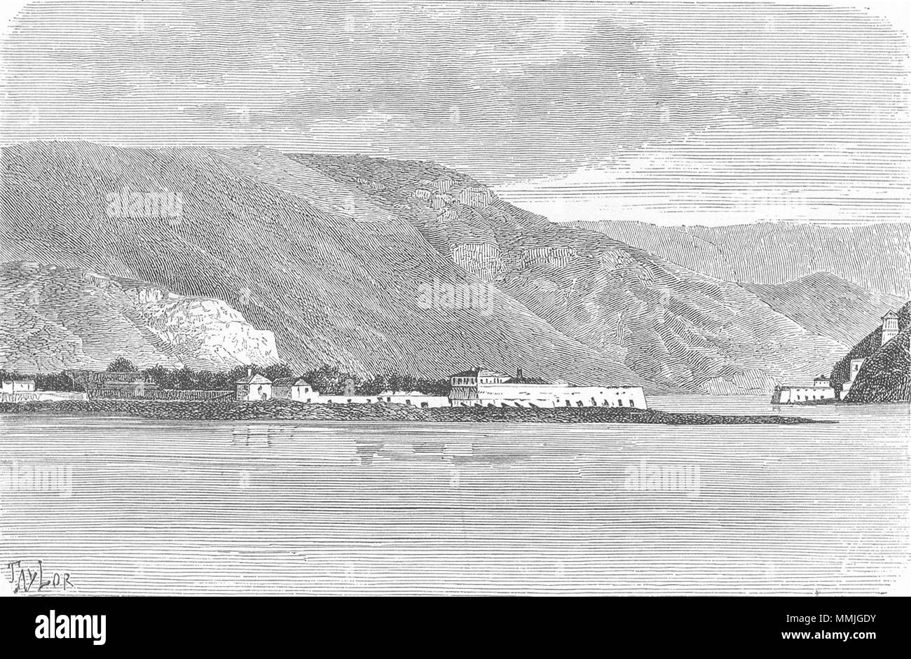 Ungarn. Fort Elizabeth (3 Meilen Tor) c 1885 alte antike Bild drucken Stockfoto