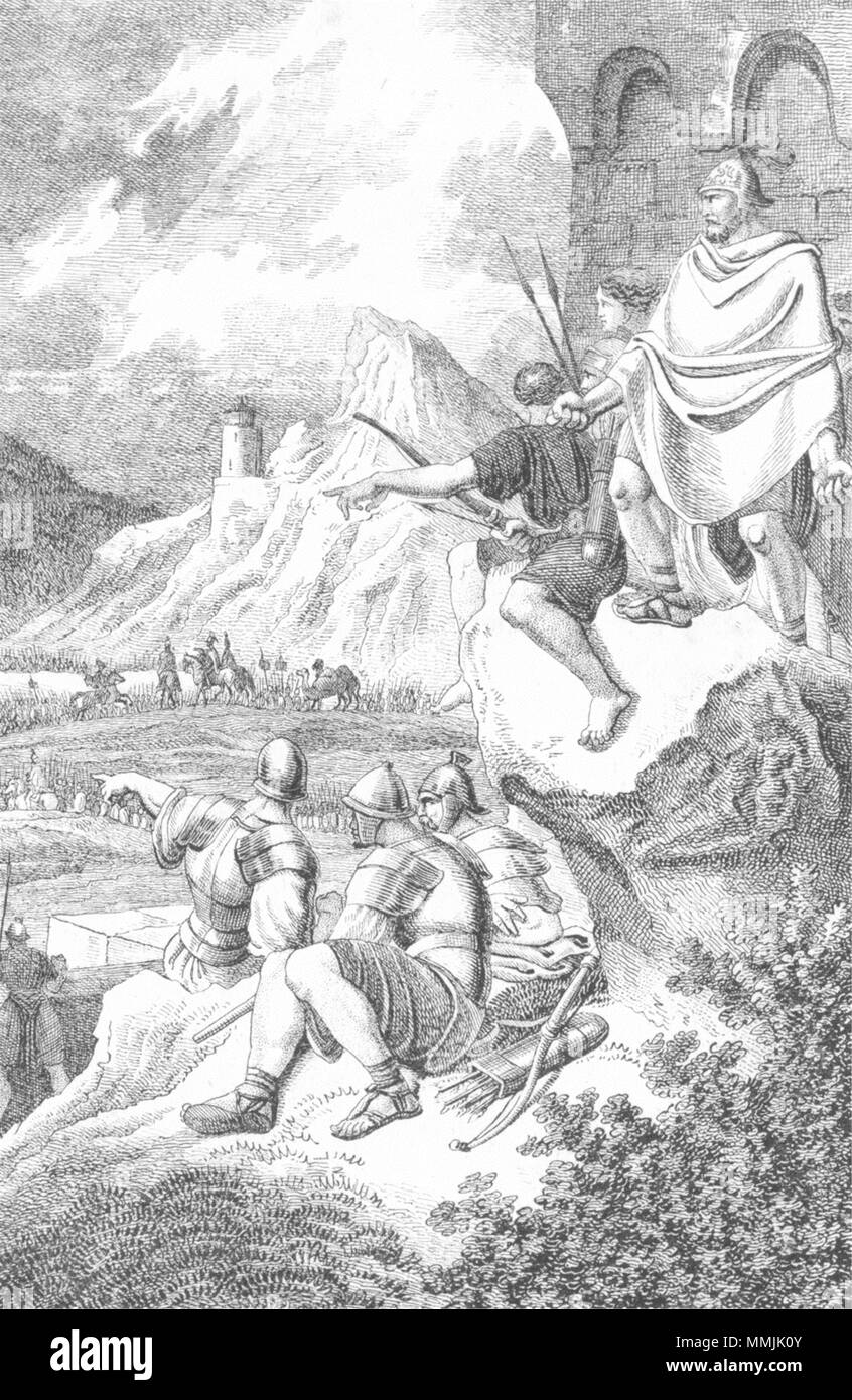 Klassische. Antipater messende Aetolien abziehen c 1800 alte antike Bild drucken Stockfoto