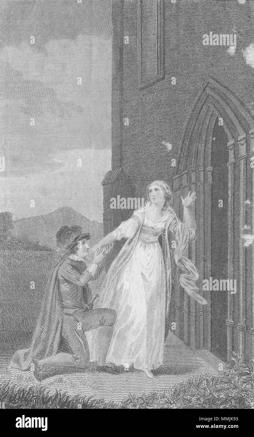 Romantik. Ehe nicht verhindert c 1790 alte antike vintage Bild drucken Stockfoto
