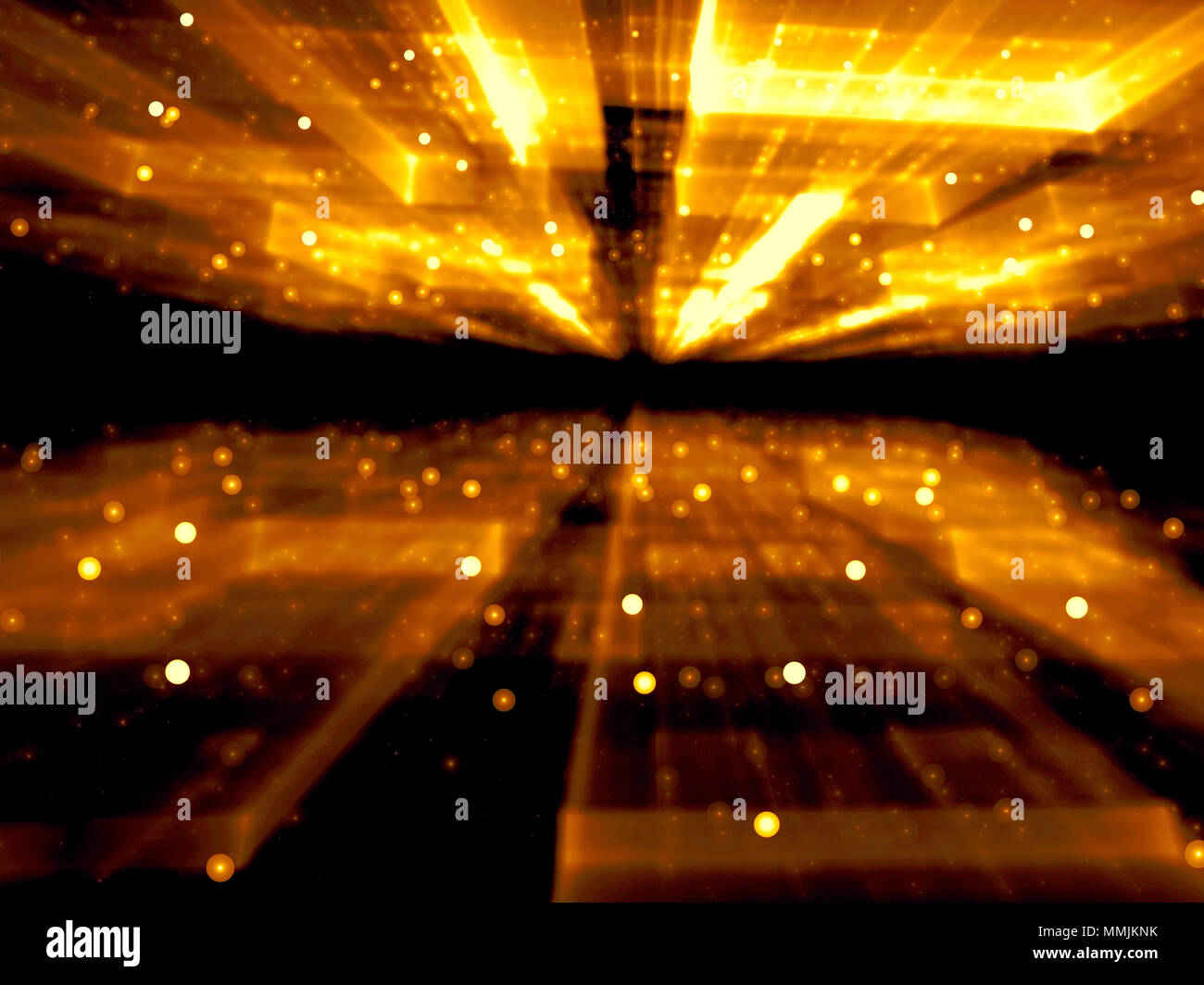 Verschwommen goldenem Hintergrund - Abstrakt digital erzeugten Bild Stockfoto