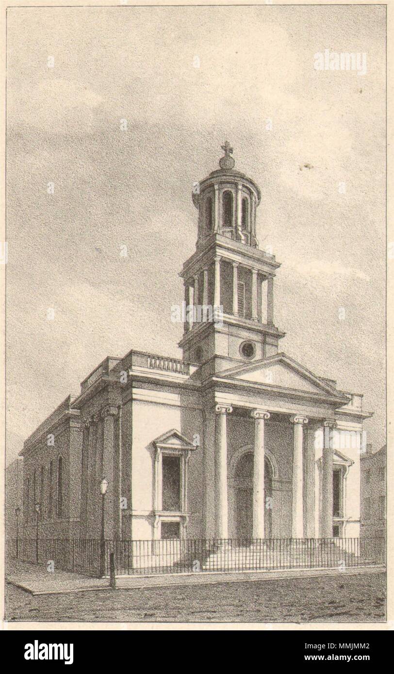 LISSON GROVE. Christus Kirche, Cosway Straße. Marylebone. Thomas Hardwick 1833 Stockfoto
