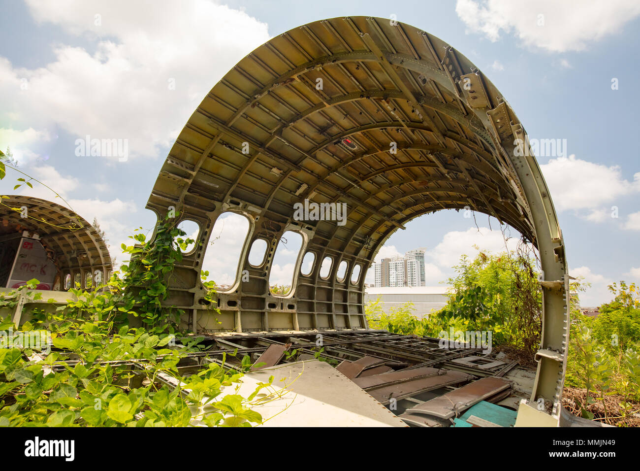 Flugzeug Friedhof Bangkok Stockfoto