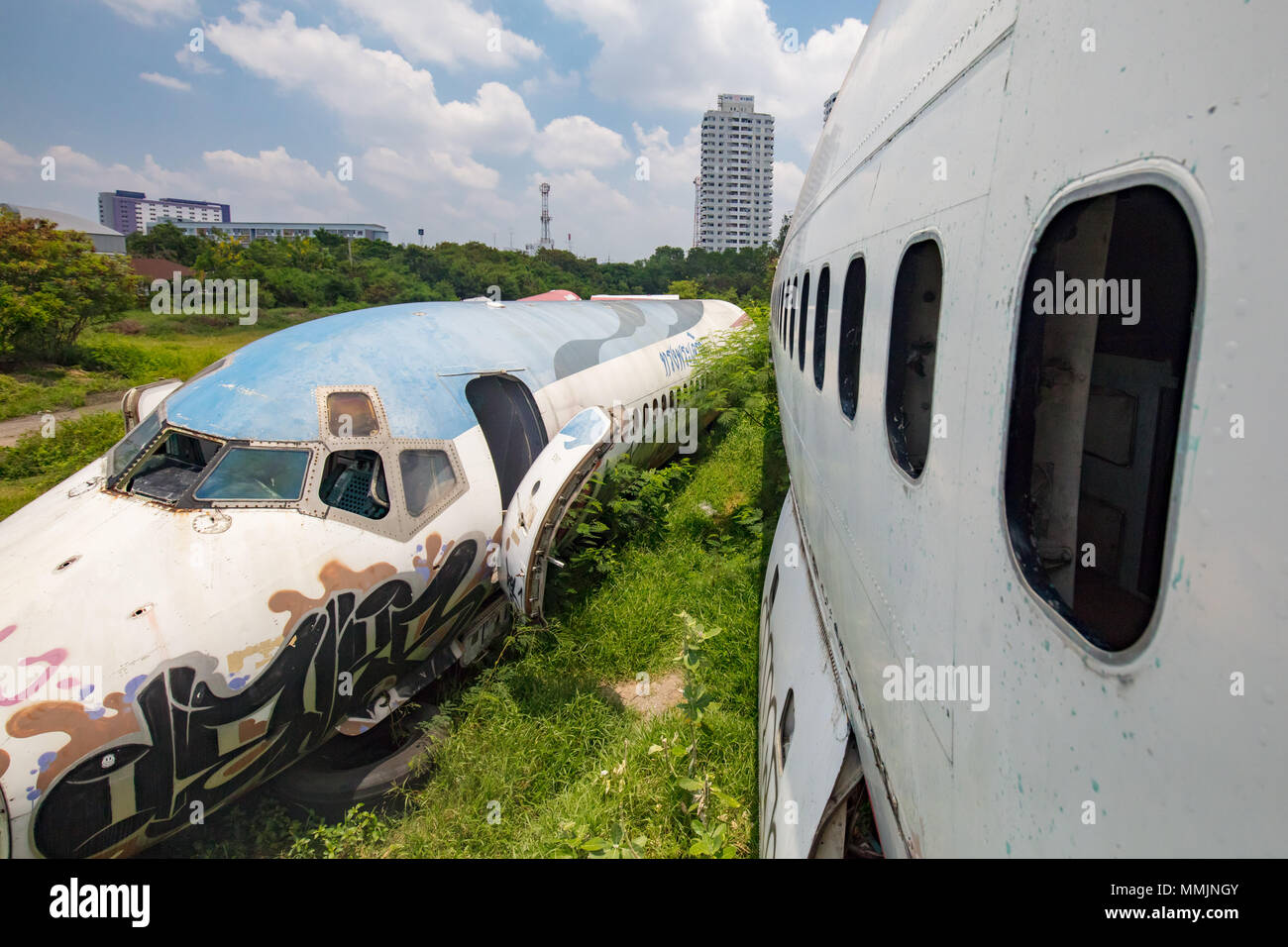 Flugzeug Friedhof Bangkok Stockfoto