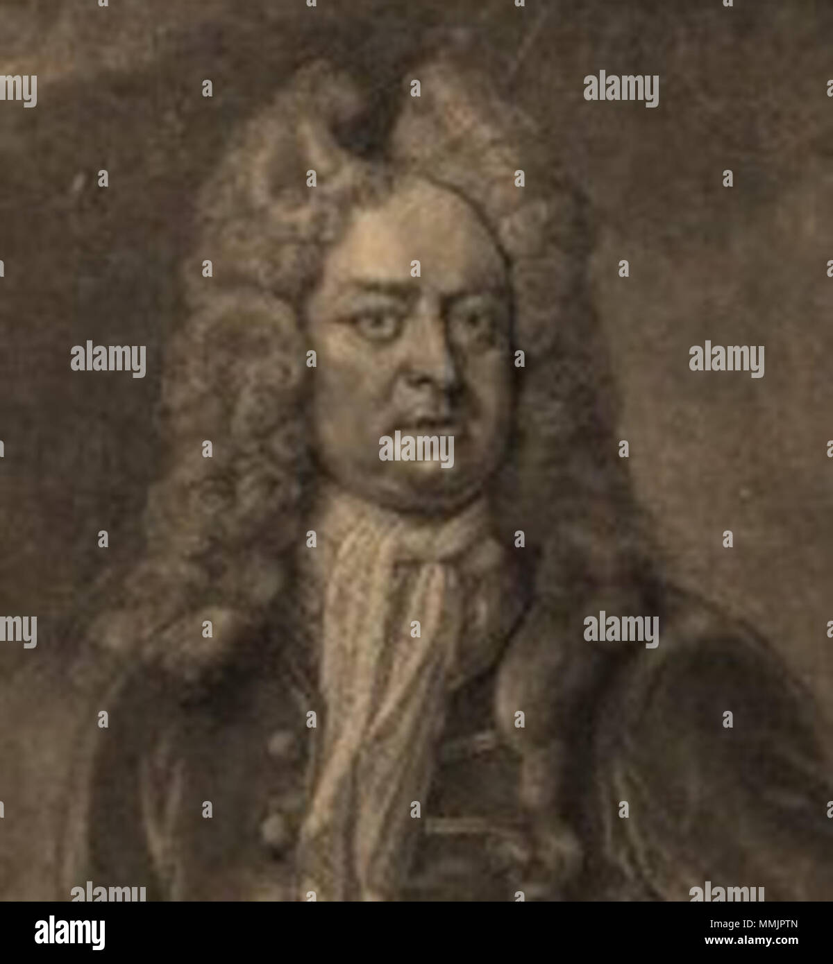 . W: George Carpenter, 1st Baron Tischler (1657-1731) von Johannes Faber Jr, nachdem Johan Van Diest, über 1719 oder bald nach. . Ca. 1719. w: Johannes Faber Junior 72 BaronCarpenter Stockfoto