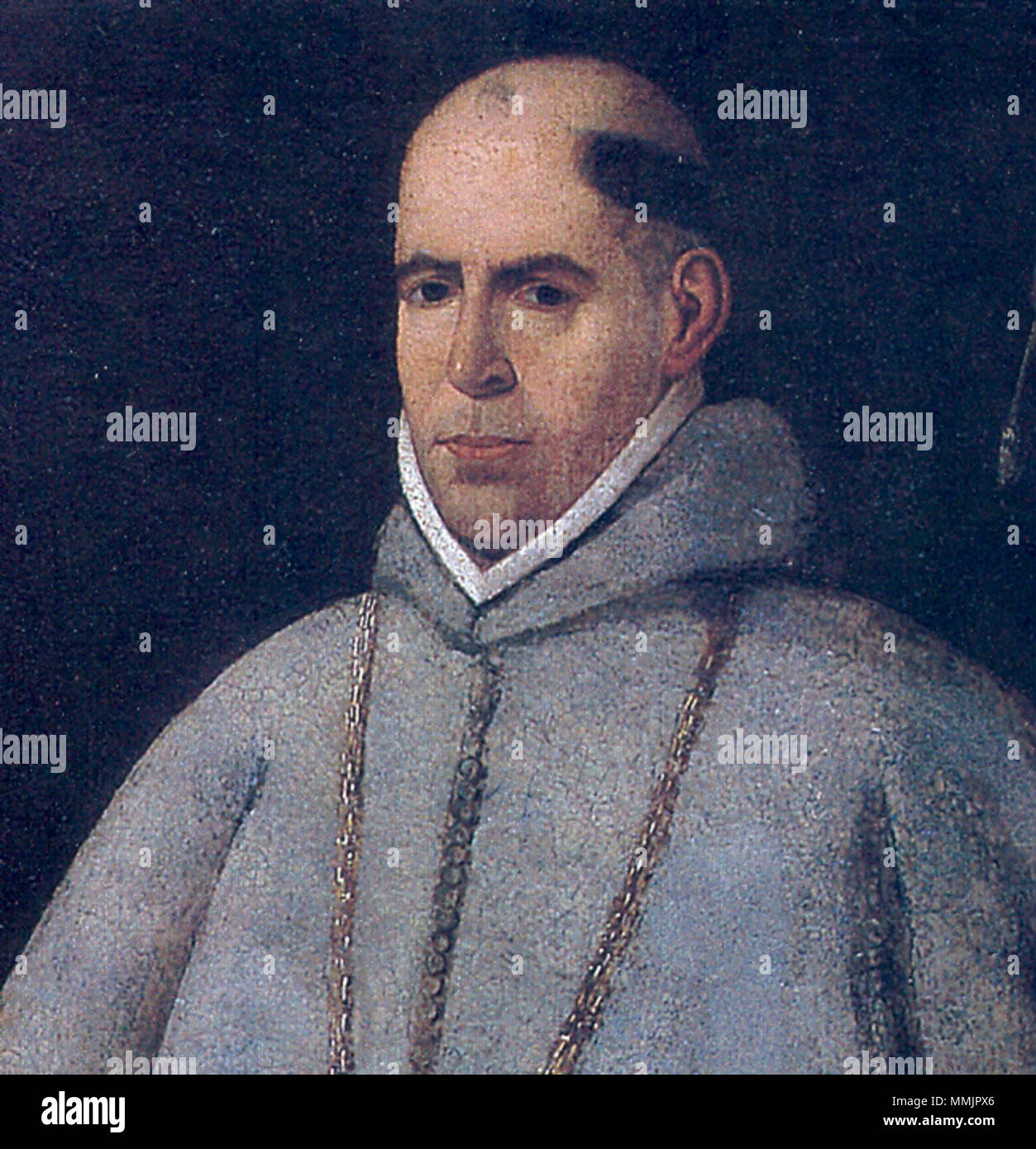 . Español: Feliciano de Vega y Padilla, Rektor sanmarquino, Obispo de Popayán y La Paz y Frontera de México. 1619. Anonyme FelicianodeVega Stockfoto