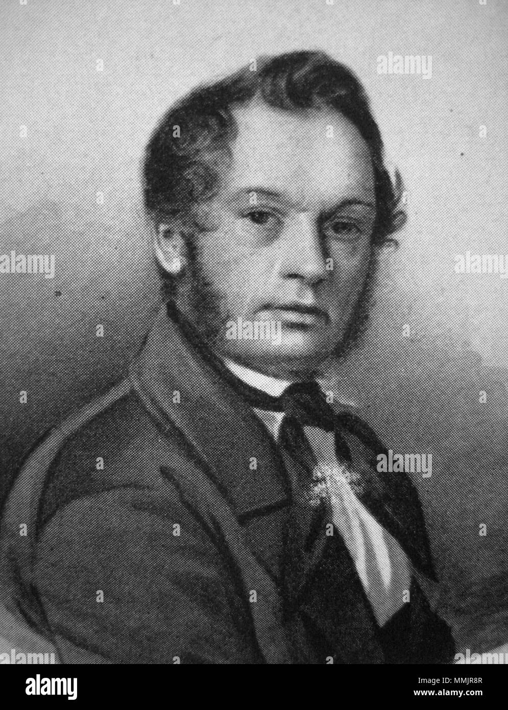 . Автопортрет. 19. ?????? ????????? ??????????? Evgraf Krendovsky - Selbstportrait Stockfoto