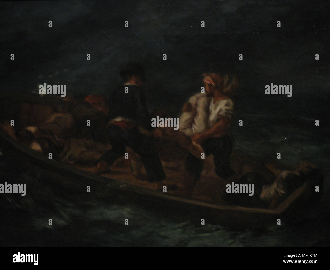 Englisch: Nach dem Shipereck (Barge von Don Juan - tote Körper geworfen, Zum Meer) von Eugène Delacroix?????:???? ????? ?????? (??????? ?? ??? ???? -???? ?????? ???? ???)???? ??? ??'? ??????? . 1852. Nach dem Schiffbruch IMG 7017 Stockfoto