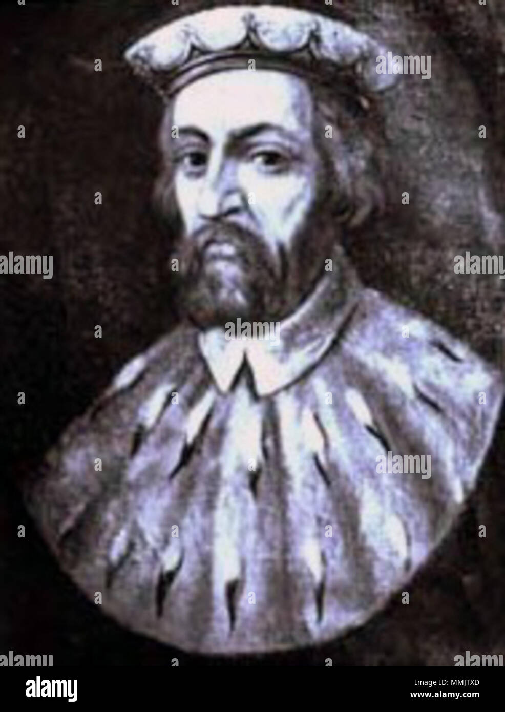 . Italiano: Dipinto del Doge e cardinale Paolo di Campofregoso. Vom 27. Juli 2012. Capo d'Orlando 19 Doge e cardinale Paolo di Campofregoso Stockfoto