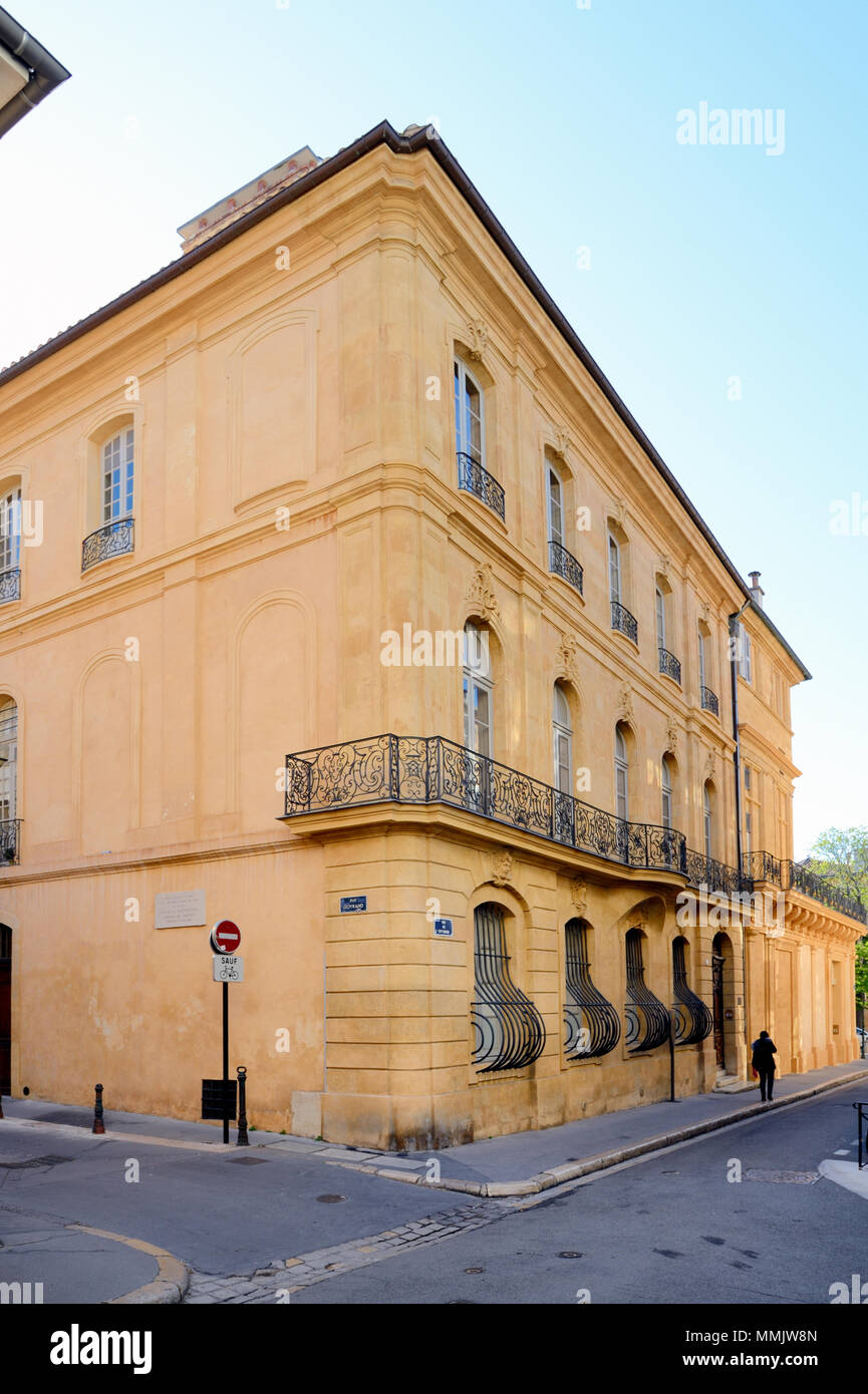 Hôtel Villeneuve d'Ansouis (c 18) Stadthaus, Villa oder Hôtel Particulier in der mazarin Bezirk Aix-en-Provence Provence Frankreich Stockfoto