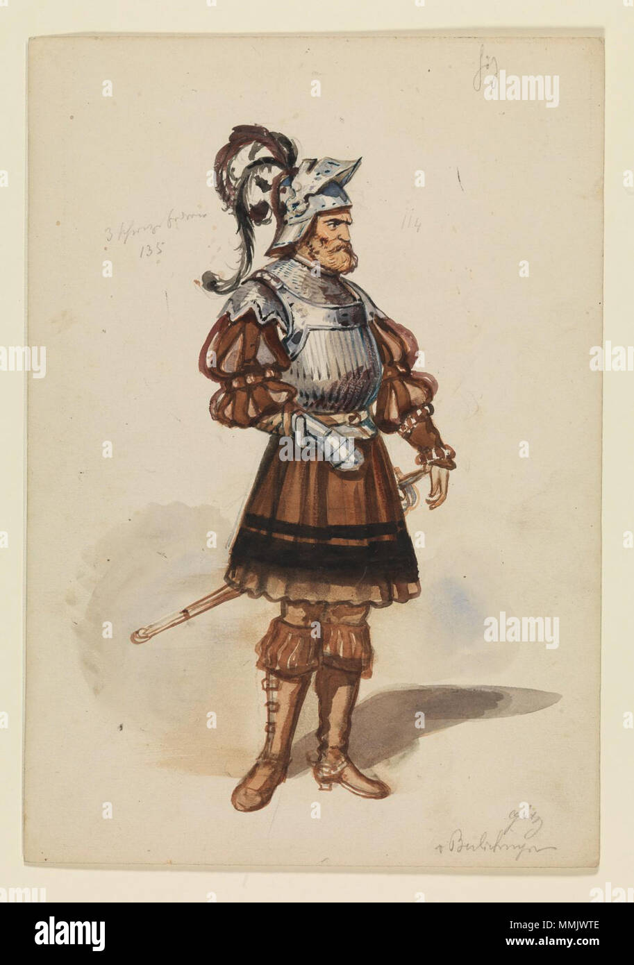 Franz Gaul Kostümentwurf Götz von Berlichingen Stockfoto