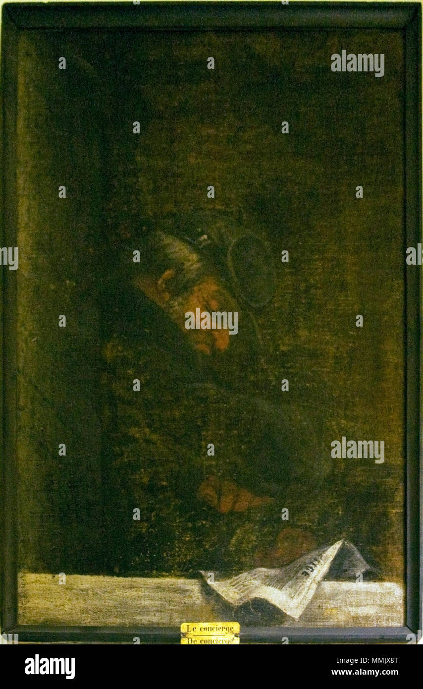 Magyar: Házmester Englisch: Concierge Français: Le Concierge Concierge Stockfoto