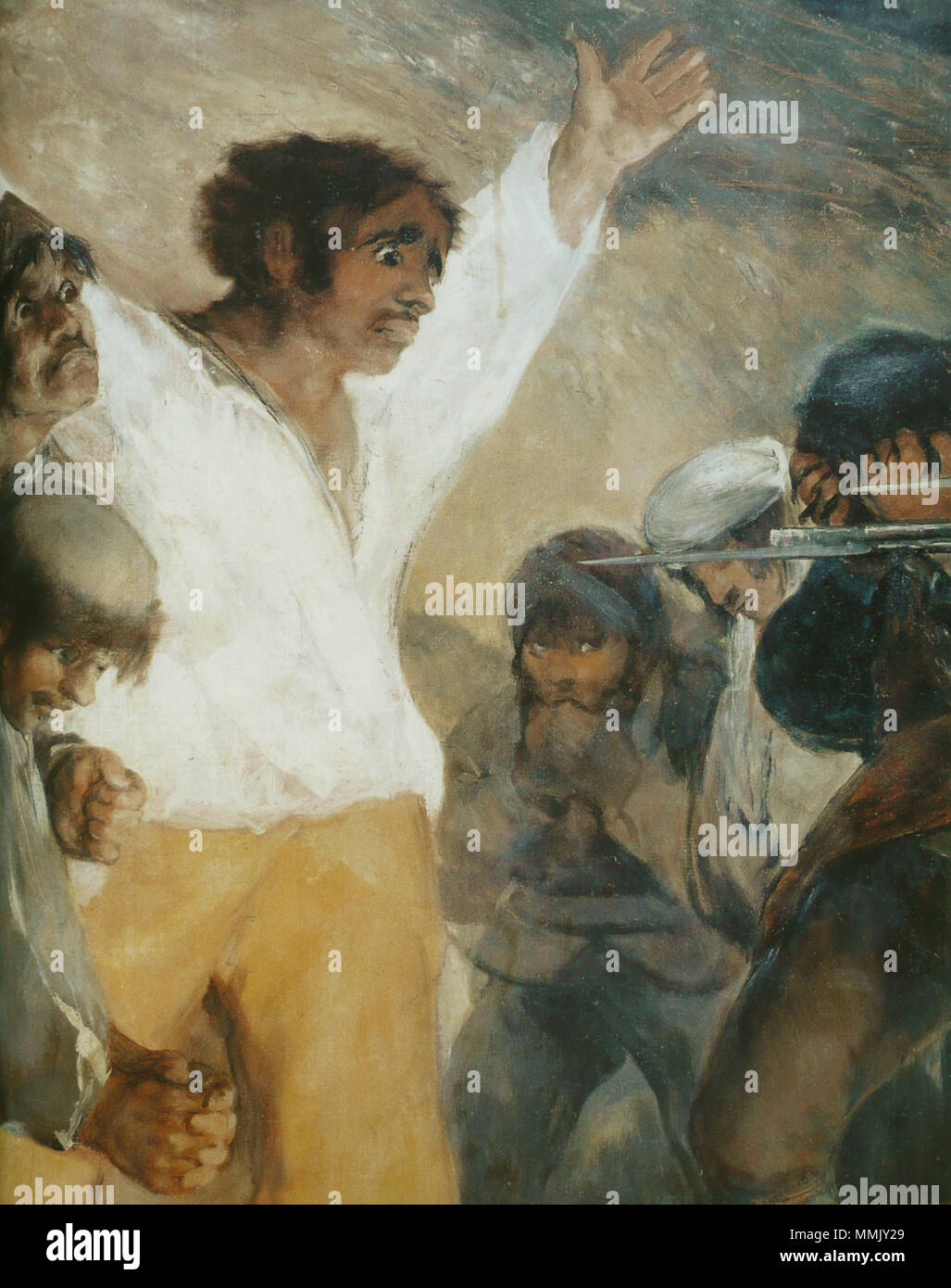 Englisch: Der dritte Mai 1808 (Detail) Español: El Tres de Mayo de 1808 en Madrid (Detail) Français: Knallen du 3 mai 1808 (Detail). 1814. Francisco de Goya - knallen Du 3 Mai 1808 Stockfoto