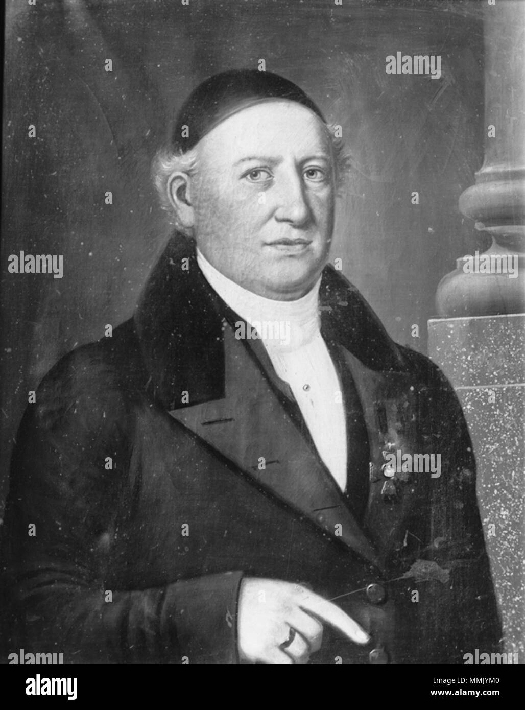 Taiteilija: Lindh, Johan Erik (epävarma) Ulkop. teos TTU -024085 teosnimi: Charles Bassi haltija: Senaatti-kiinteistöt ajoitus: Laufzeit 1830 tekniikkateksti: maalaus pääluokka: maalaus AiHe-Projekt: Bassi, Charles (1772-1840), intendentti, keski - ikäinen mies, rintakuva, muotokuva, ASU, puvuntakki pystykauluspaita, kalottilakki, kunniamerkki Valokuvanro WSOY Sekalaisia 1-30, 13 ajoitus: 1893 valokuvaaja: Nyblin, Daniel [Helsinki] valokuvatekniikka: kuivalevy valokuvatyyppi: mustavalkonegatiivi asiasanat: Bassi, Charles (1772-1840), intendentti, keski - ikäinen mies, rintakuva, puvuntakki muotokuva, ASU, pys Stockfoto