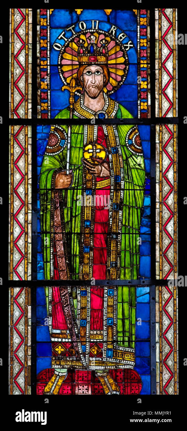 Bas-côté Nord, baie VI Otto II Rex (letzte tiers XIIe) Stockfoto