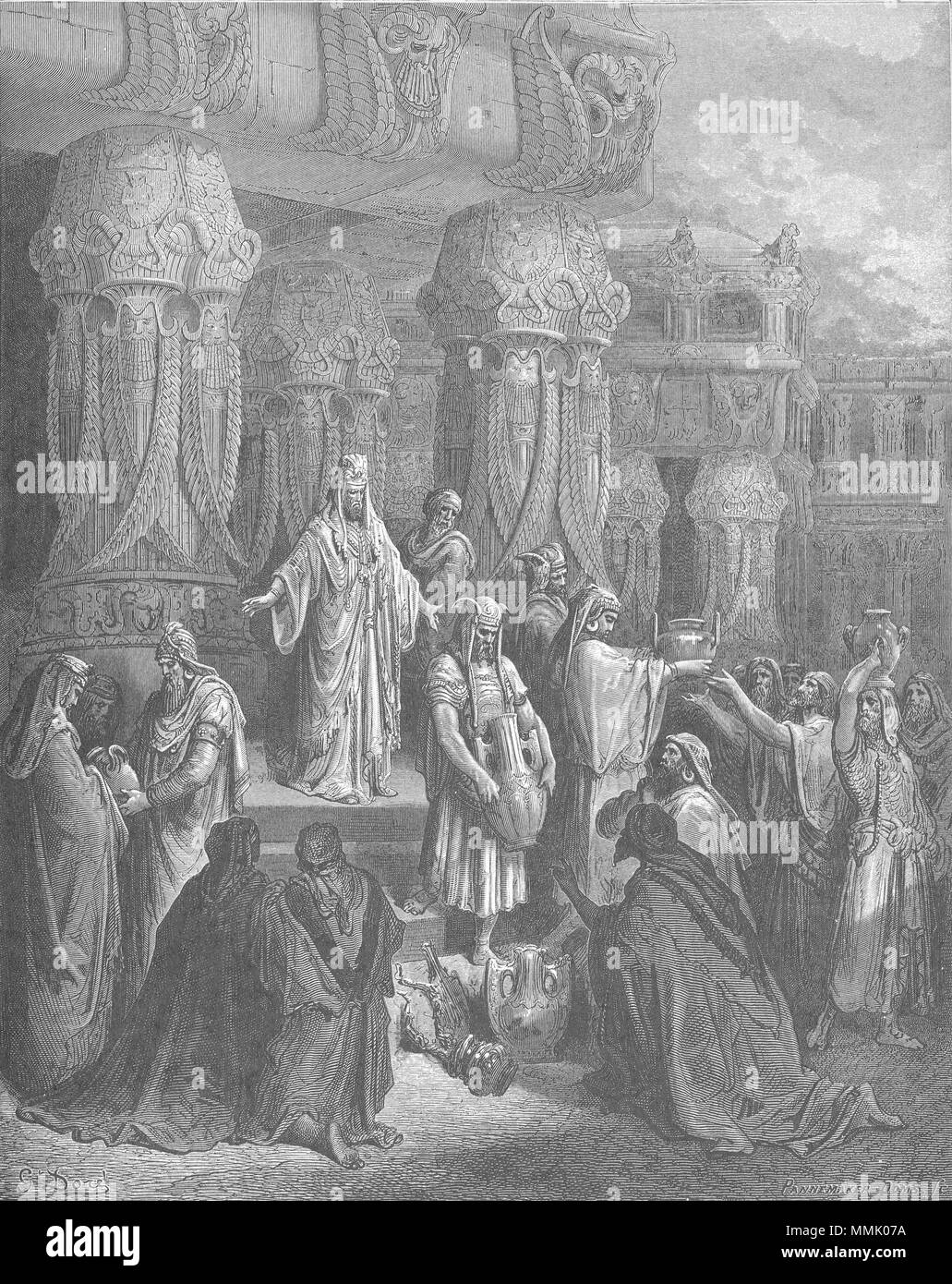 . Englisch: Cyrus stellt die Schiffe des Tempels (Ezr. 1:1-11) Русский: Кир возвращает иудеям сосуды Храма из (Езд. 1:1-11). 1866. Gustave Doré (1832-1883) Alternative Namen Paul Gustave Doré, Paul Gustave Doré Louis Christophe Beschreibung französischer Maler, Zeichner, Kupferstecher und Karikaturist Geburtsdatum / Tod am 6. Januar 1832 23. Januar 1883 Ort der Geburt / Tod Strasbourg Paris arbeiten Standort Paris Aufsicht: Q6682 VIAF:? 41839207 ISNI:? 0000 0001 2278 6962 ULAN:?? n 500013657 LCCN: 79089221 NLA:? 35041510 WorldCat 104. Cyrus stellt die Schiffe des Tempels Stockfoto