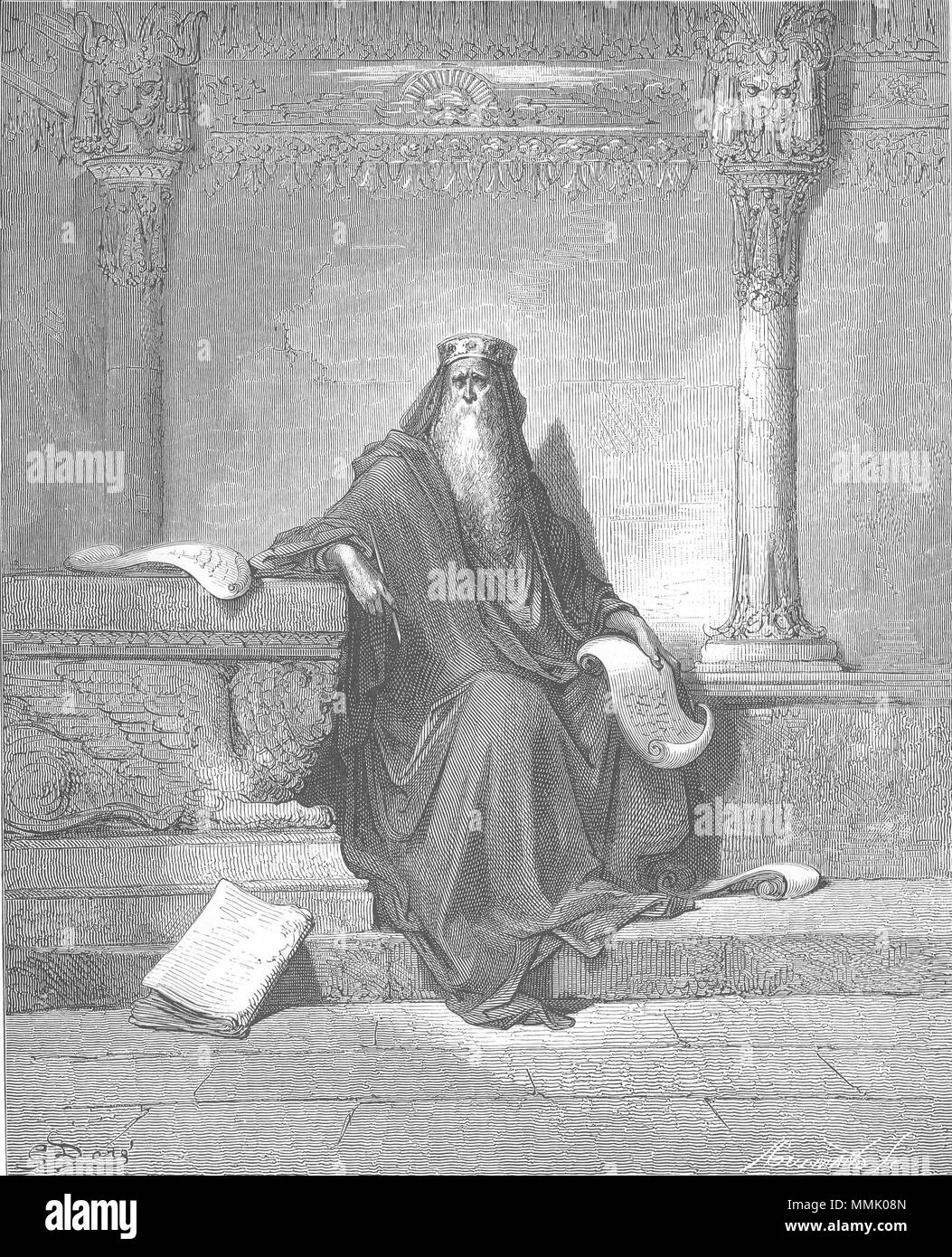. Englisch: König Salomo im Alter (1 Könige 4:29-34) עברית: שלמה המלך בערוב ימיו, באיור של גוסטב דורה. Русский: Царь Соломон в преклонных Цар летах (3. 4:29-34). 1866. Gustave Doré (1832-1883) Alternative Namen Paul Gustave Doré, Paul Gustave Doré Louis Christophe Beschreibung französischer Maler, Zeichner, Kupferstecher und Karikaturist Geburtsdatum / Tod am 6. Januar 1832 23. Januar 1883 Ort der Geburt / Tod Strasbourg Paris arbeiten Standort Paris Aufsicht: Q6682 VIAF:? 41839207 ISNI:? 0000 0001 2278 6962 ULAN:?? n 500013657 LCCN: 79089221 NLA:? 35041510 WorldCat087. Der König Salomo in Stockfoto