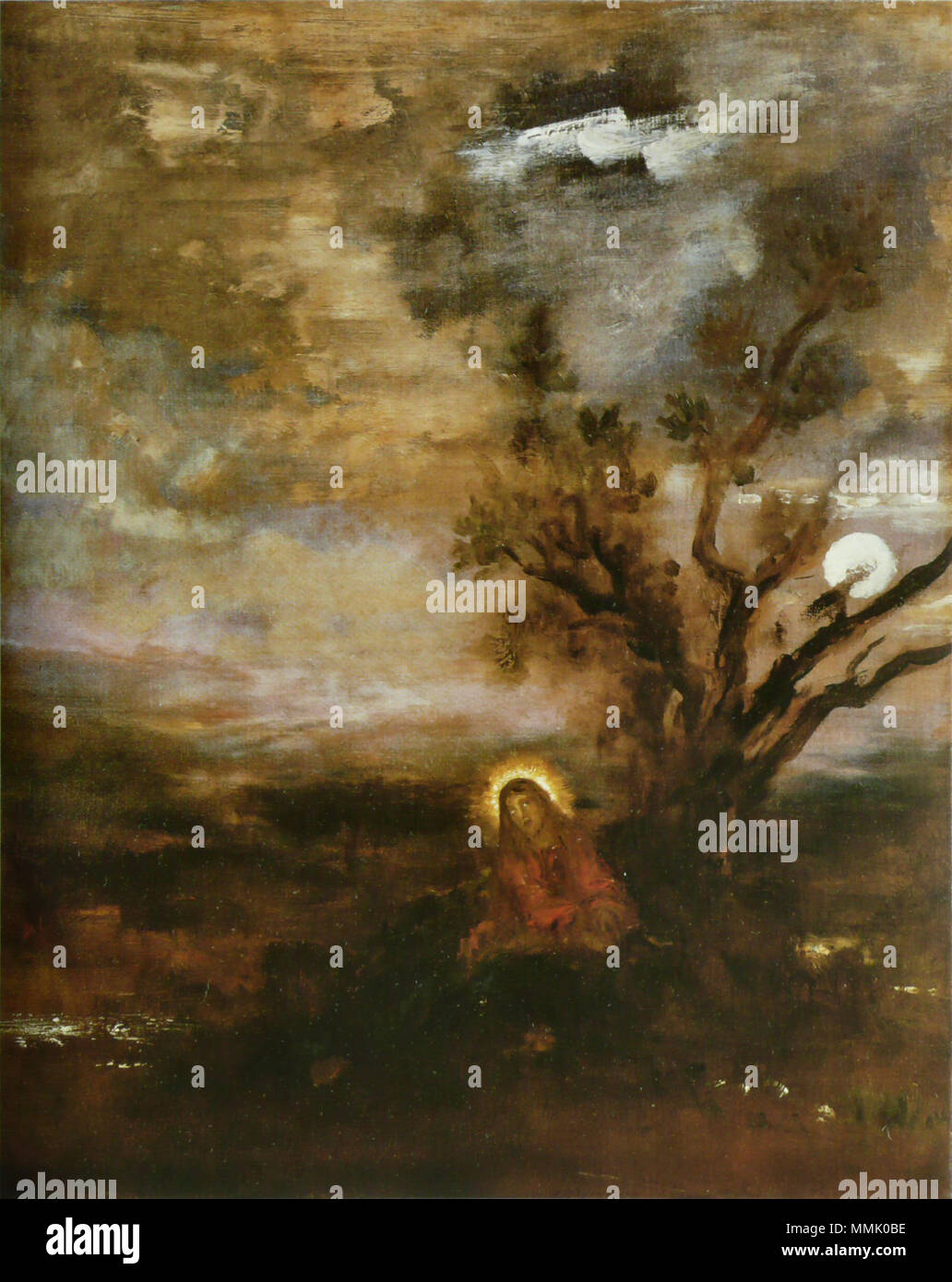 Französisch: Le Christus Au Jardin des Oliviers. ca. 1880. Gustave Moreau - Le Christ Au Jardin des Oliviers Stockfoto