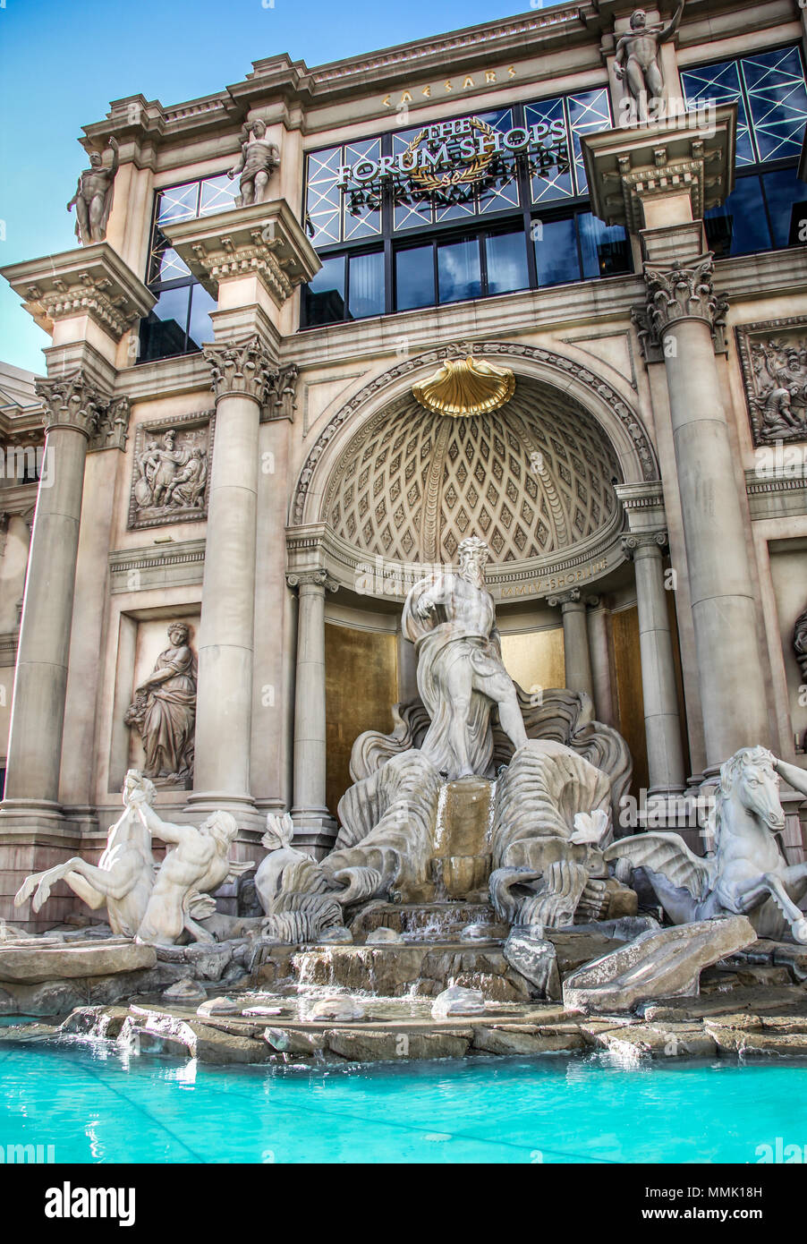 Caesars Palace Forum Shops und Brunnen in Las Vegas, Nevada Stockfoto