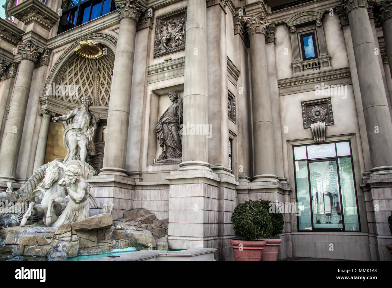 Caesars Palace Forum Shops und Brunnen in Las Vegas, Nevada Stockfoto