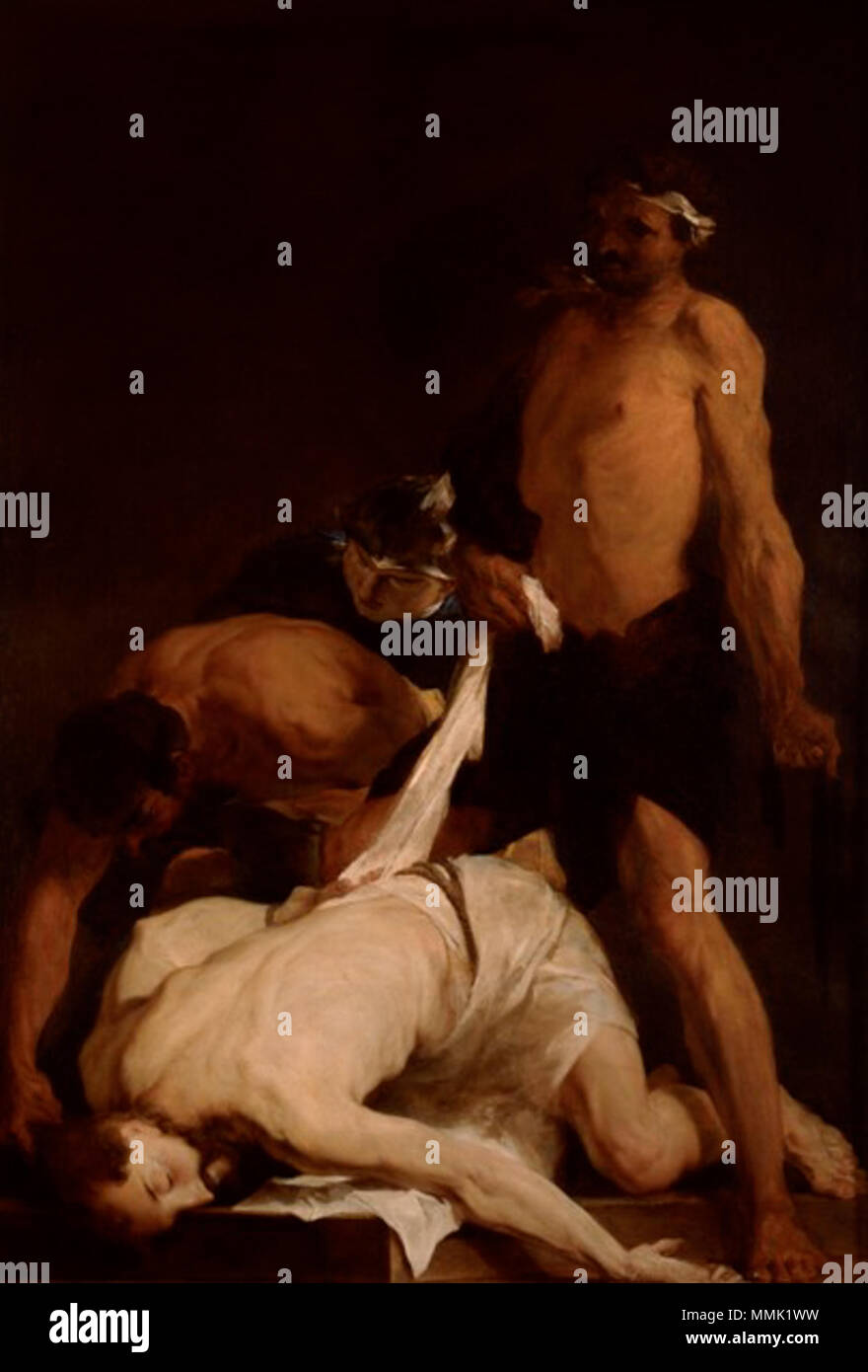 . Christus nach der Geißelung. zweiten Hälfte des 17. Jahrhunderts. Louis Cretey (1635-1702) Alternative Namen Pierre-Louis Cretey Beschreibung Französische Maler Geburtsdatum / Tod ca.1635 nach 1702 Ort der Geburt Lyon Authority control: Q 645978 VIAF:?:? 148077285 173321589 SUDOC Cretey-Flagellation - Marseille Stockfoto