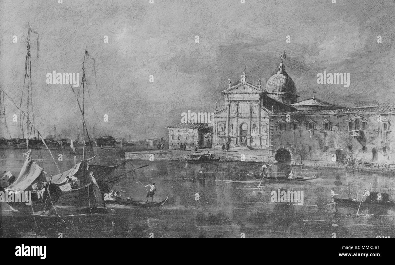 San Giorgio Maggiore Francesco Guardi - S. Giorgio Maggiore Venedig - Frick Collection Stockfoto