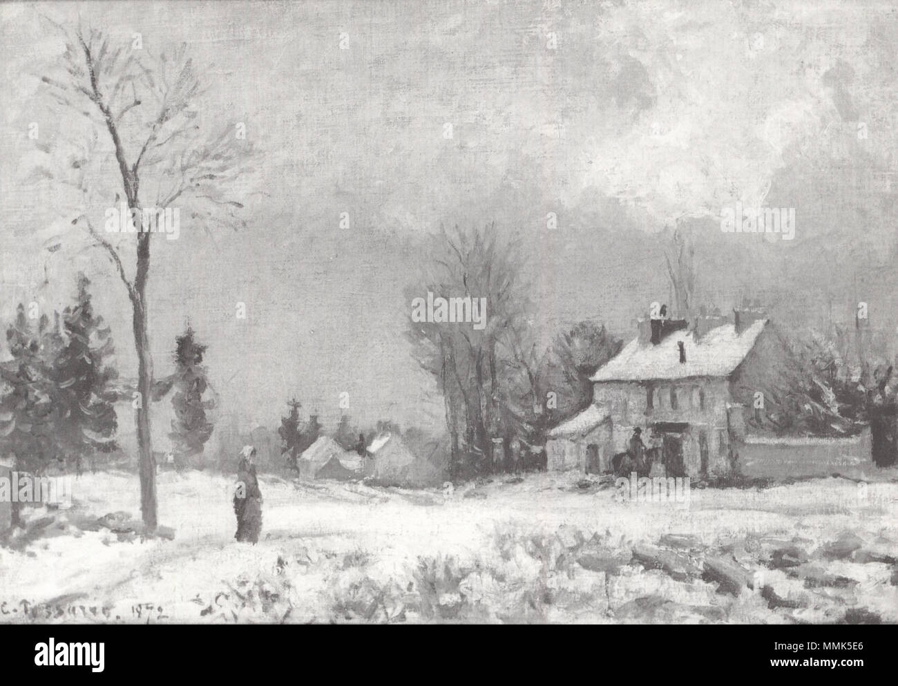 Camille Pissarro - Route de Versailles à Saint-germain à Louveciennes - 1872 Stockfoto