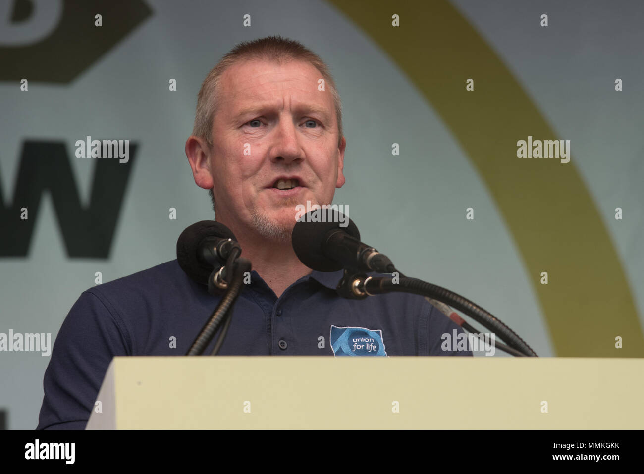 London, Großbritannien. 12. Mai 2018. Tausende oder Menschen an der TUC März in London für einen New Deal für die arbeitenden Menschen" am 12. Mai 2018, London, UK Credit: Siehe Li/Alamy leben Nachrichten Stockfoto