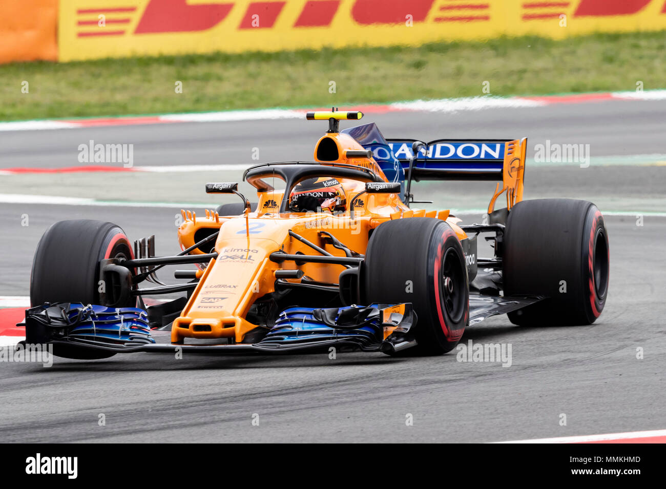 Barcelona Spanien 12 Mai 2018 Mclaren Fahrer Stoffel Vandoorne 2 Belgien Im Qualifying Tag Der Gp