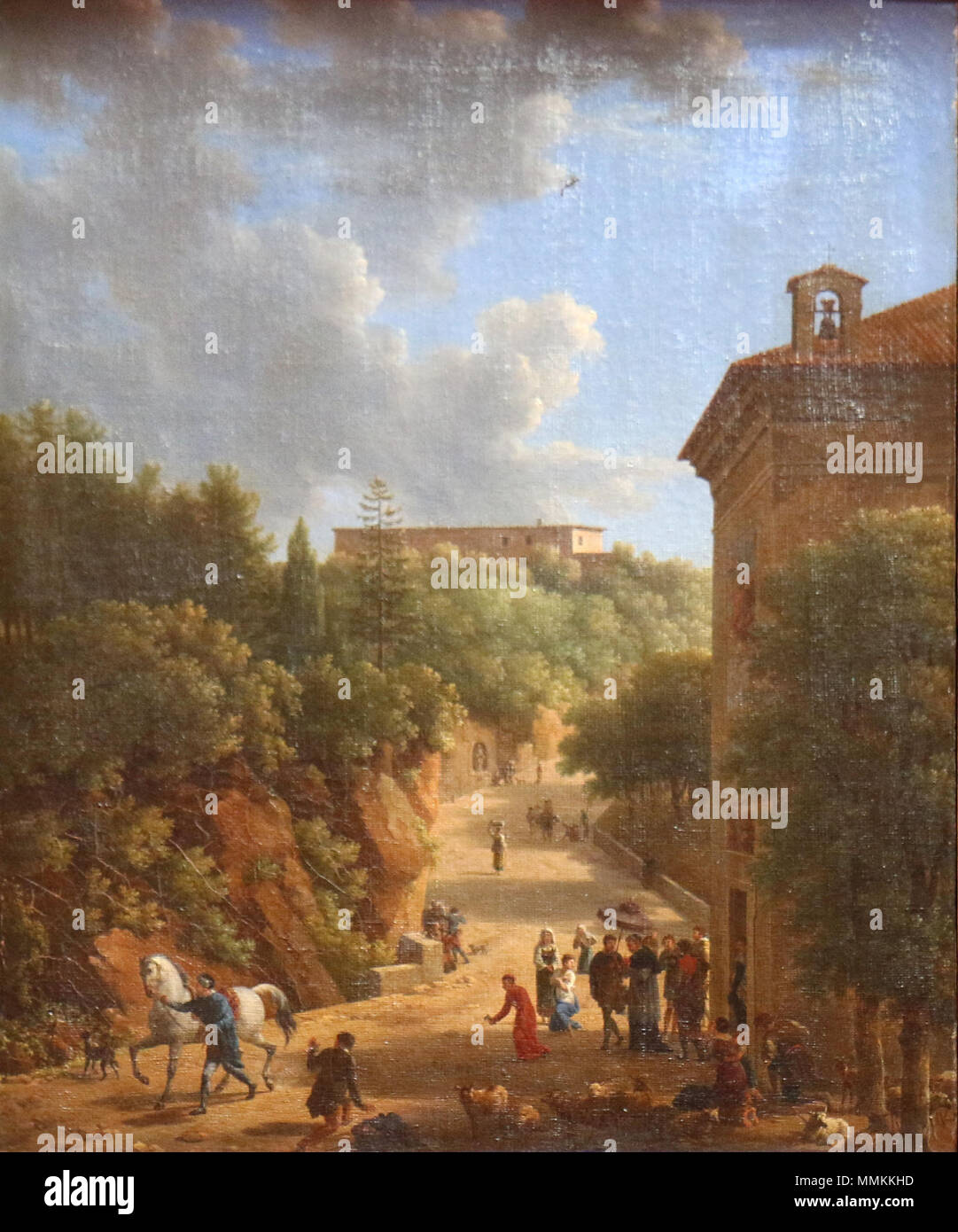 Scène de la vie italienne, le Saint-Sacrement porté aux malades Jean-Joseph-Xavier Saint sacrement Bidauld Stockfoto