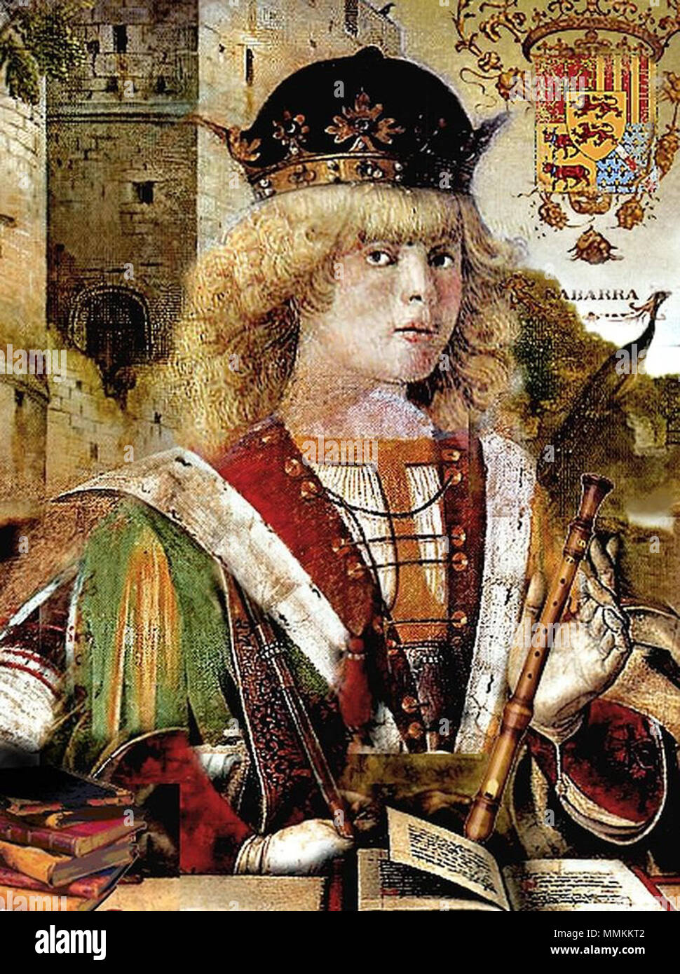 . Englisch: Franz Phoebus von Foix, König von Navarra. Español: Francisco I, rey de Navarra. Diese Datei fehlt, Informationen zum Autor. Francisco I de Navarra Stockfoto