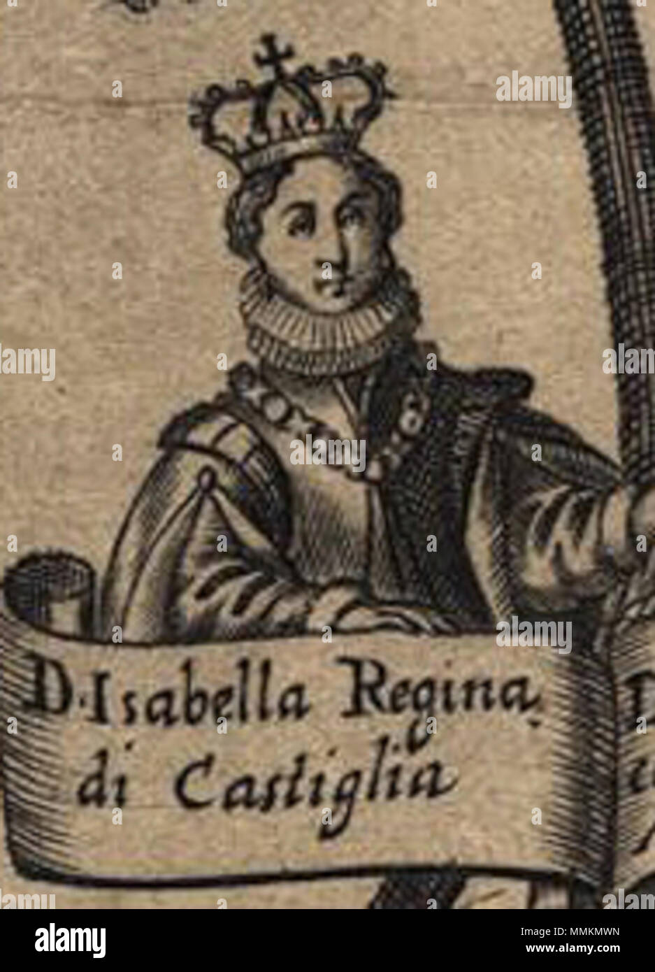 . Englisch: Isabella I. von Kastilien, Português: Isabel I de Castela. 10 September 2015, 23:00:28. Unbekannte Isabel I de Castela Stockfoto