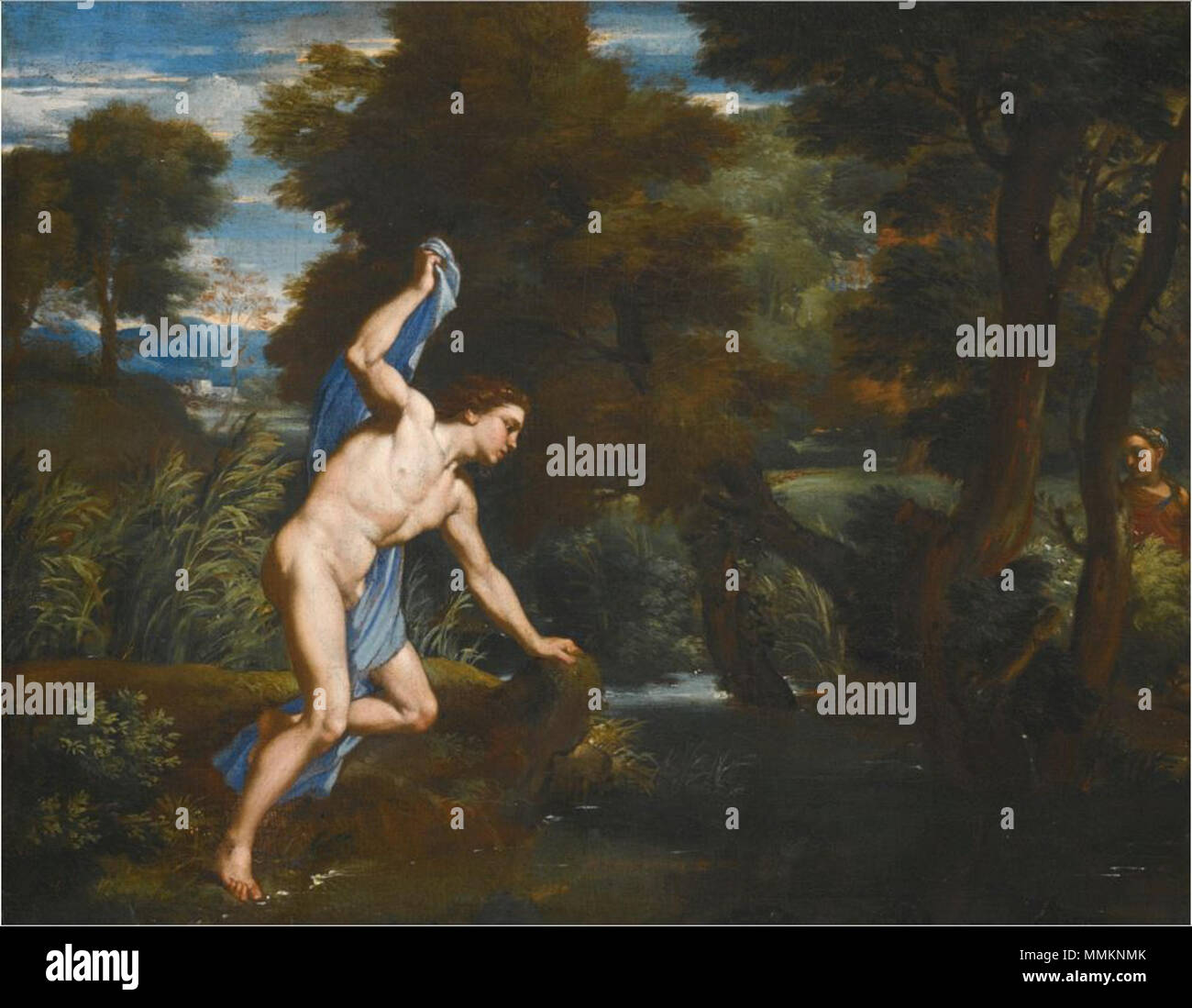 Englisch: Narziss und Echo. zwischen 1650 und 1704. Frans De Neve (Attr.) - Narziss und Echo Stockfoto