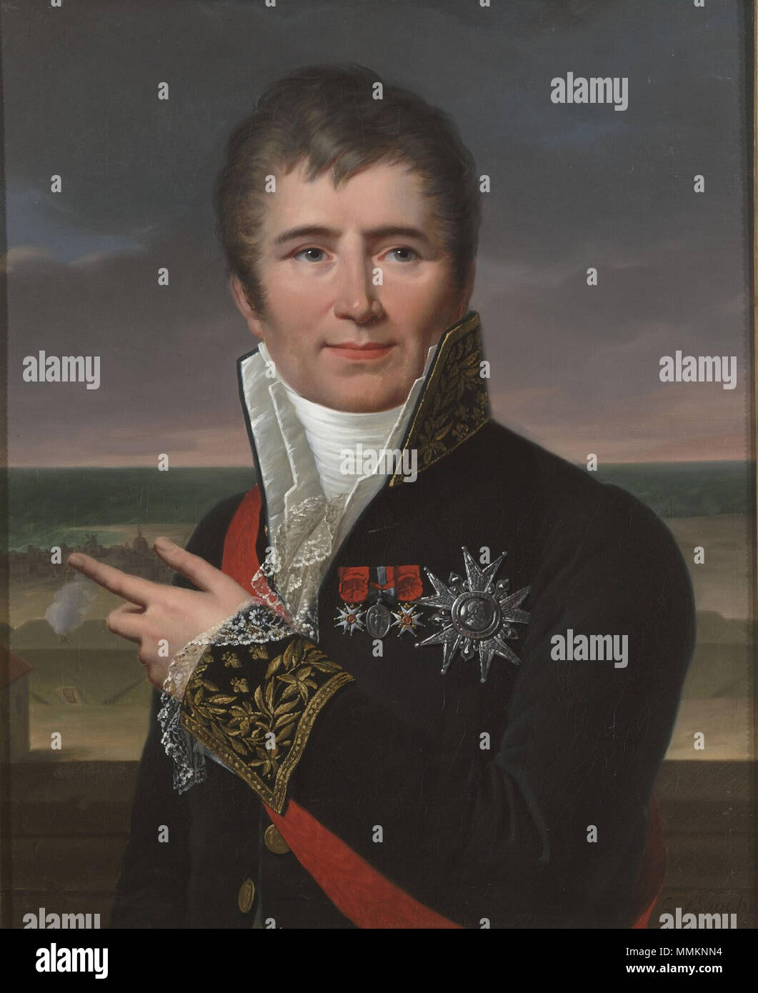 Portrait von charles-marie Verhuell, Vizepräsident amiral de Hollande et de France (?-1845). 1824. Charles Henri Ver-Huell (1764-1845) Stockfoto