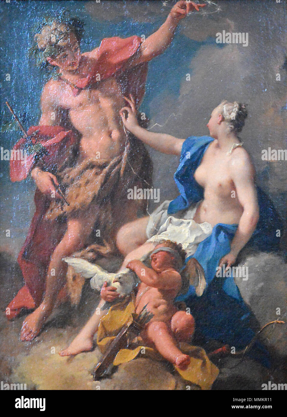 Français: Bacchus et Ariane. 1720. Bacchus et Ariane - Giovanni Battista Pittoni-Q 18573889 Stockfoto