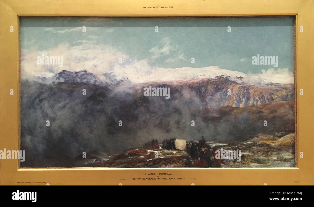 . Englisch: In Nottingham City Museen und Galerien. 7 August 2016, 11:54:12. Original: Henry Clarence Whaite (1828 - 1912) Beschreibung britische Maler Geburtsdatum / Tod 1828 1912 Ort der Geburt / Todes Manchester Flusses Conwy Authority control: Q 5719433 VIAF:?:? ISNI 43792388 0000 0000 6706 3306 ULAN:?? nb 500007276 LCCN: 98043518 RKD:? 83999 WorldCat Foto: Andrewrabbott ein Waliser Beerdigung von Henry Clarence Whaite Stockfoto