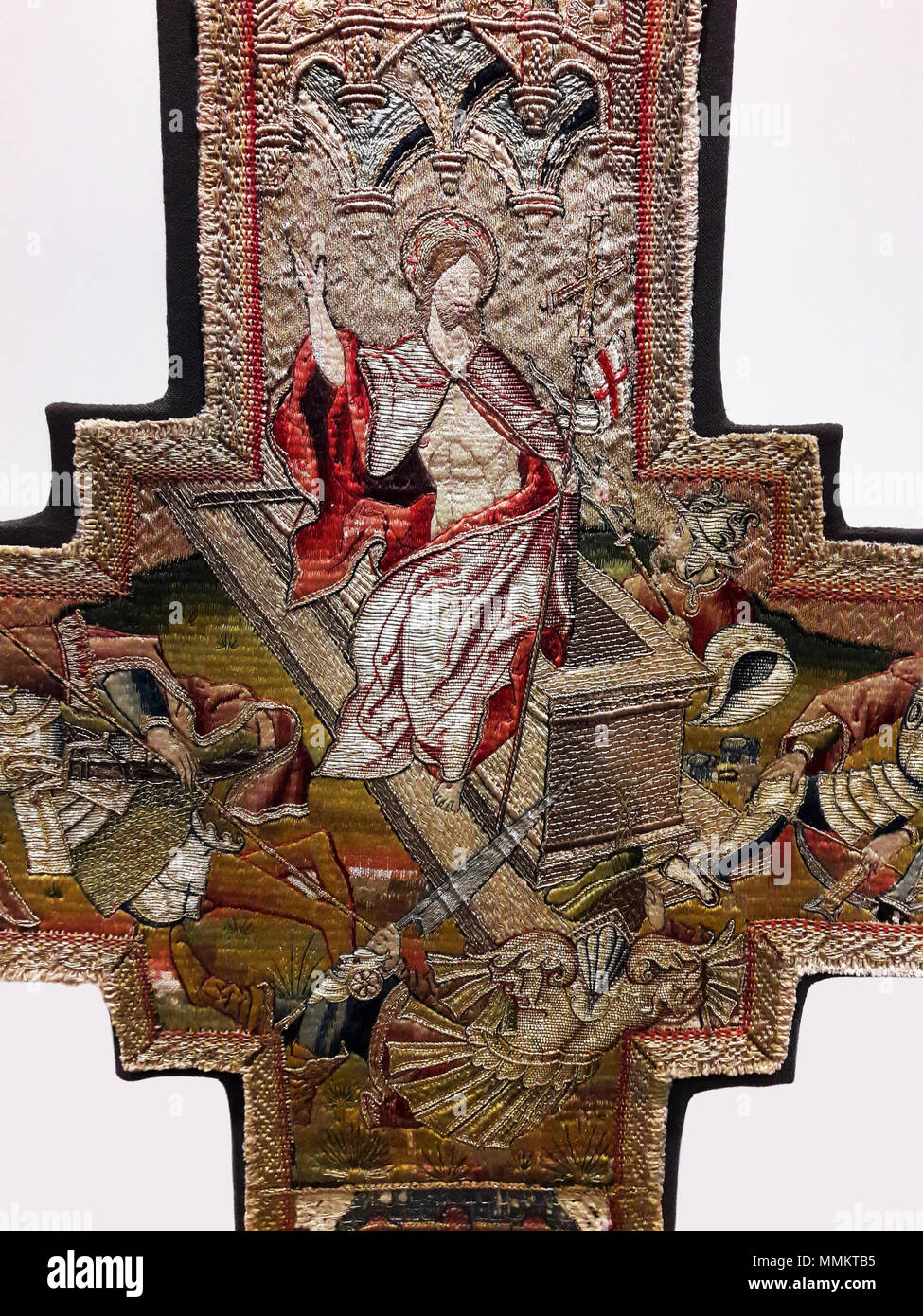 Stickerei von liturgische Gewänder (Detail) .. Im ersten Quartal des 16. Jahrhunderts. Niederlande Stickerei von liturgische Gewänder (Detail) 01. Stockfoto