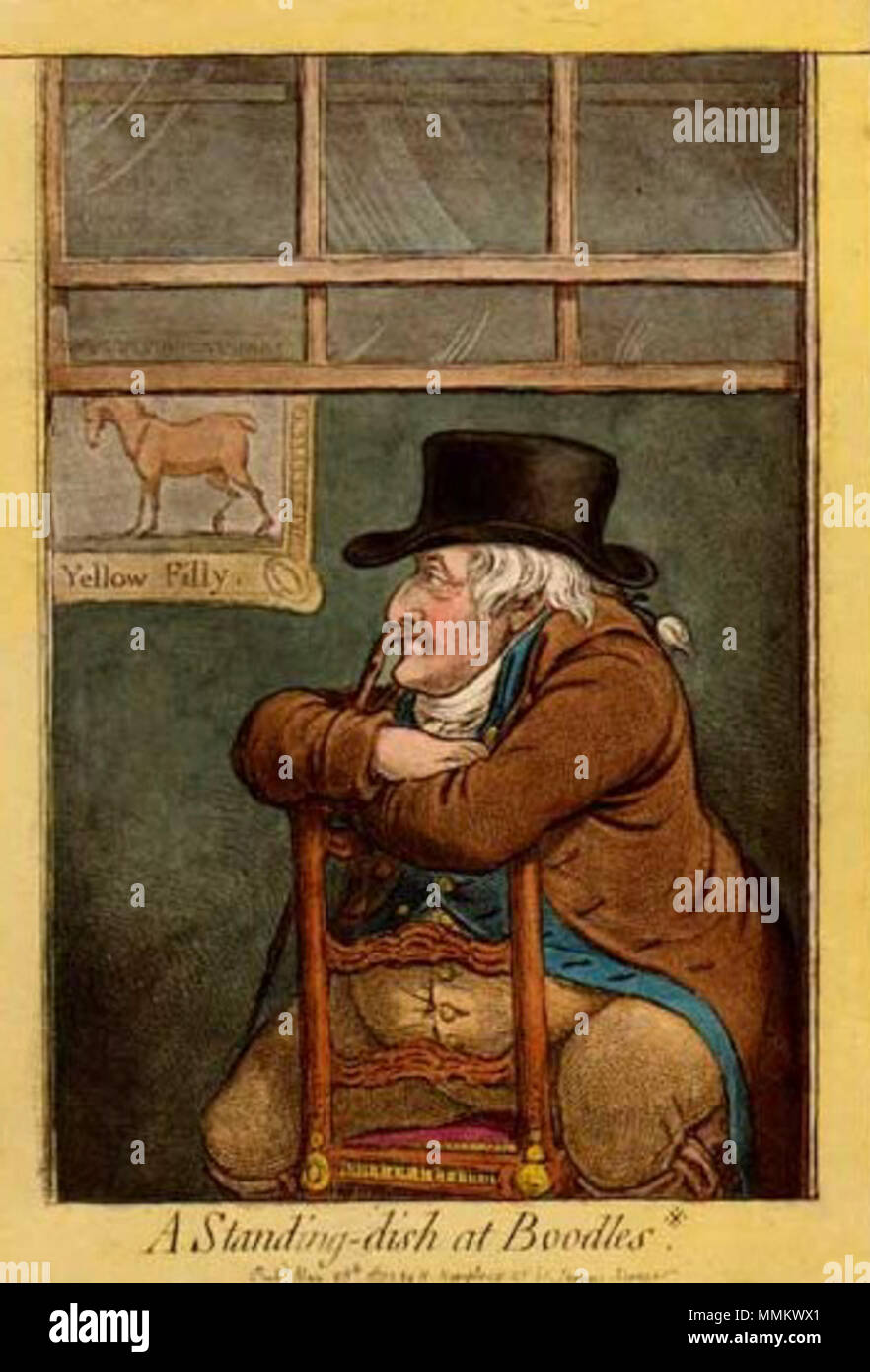 . Englisch: Sir Frank Standish. Karikatur Von James Gillray (1856-1815) Knstler Fr 197 Jahren