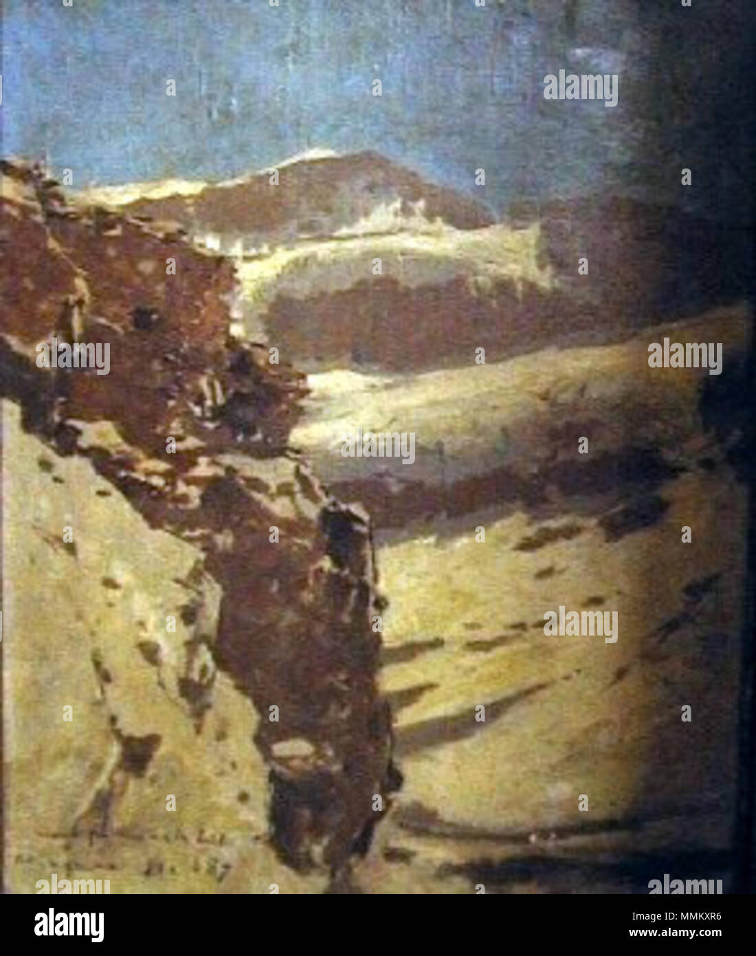 Englisch: Landschaft, Português: PAISAGEM. Datum unbekannt. Frederik Hendrik Kaemmerer - Paisagem Stockfoto