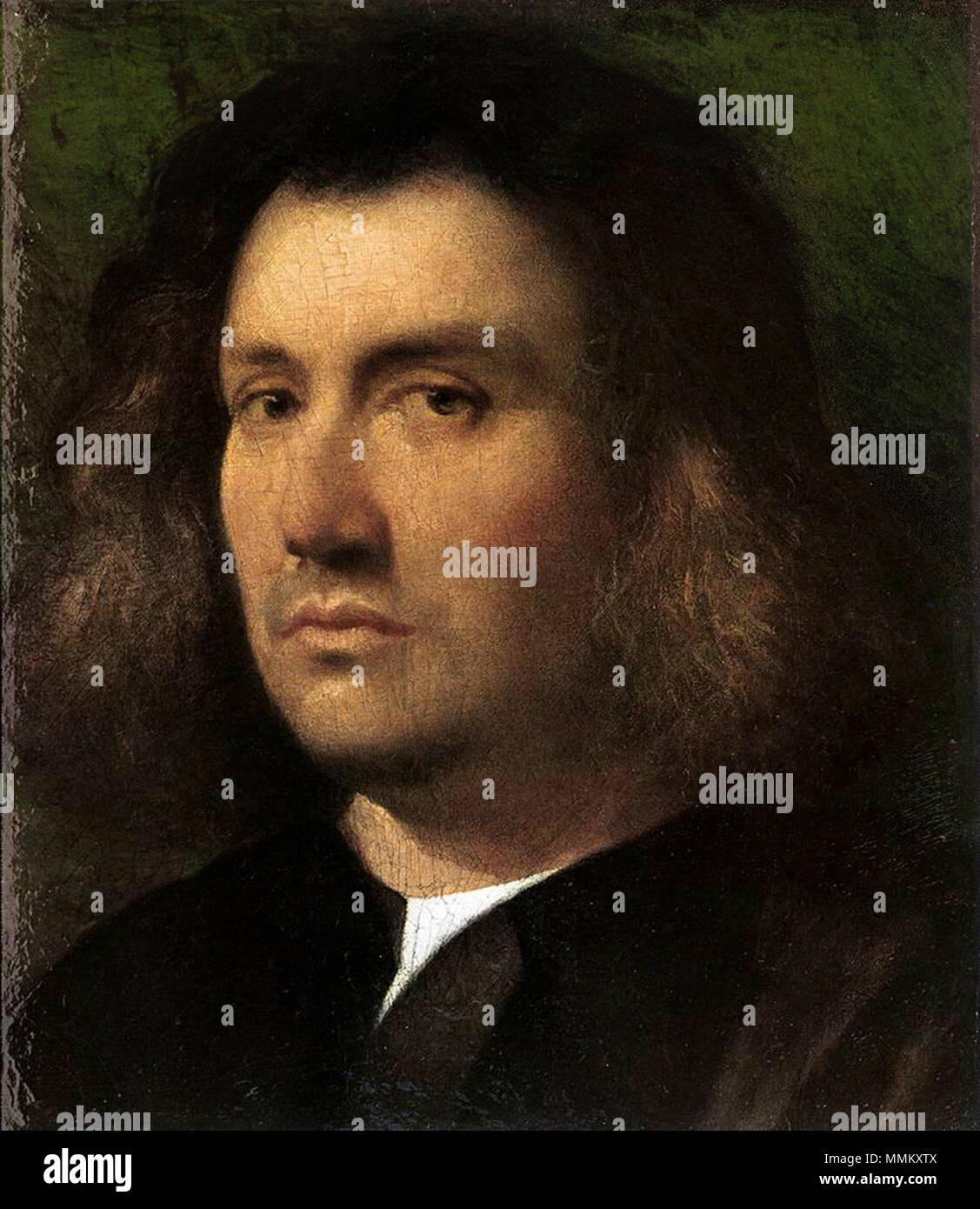 English: Porträt eines Mannes (Büste eines Mannes) Englisch: Porträt eines Mannes. 1506. Giorgione, Porträt eines Mannes Stockfoto