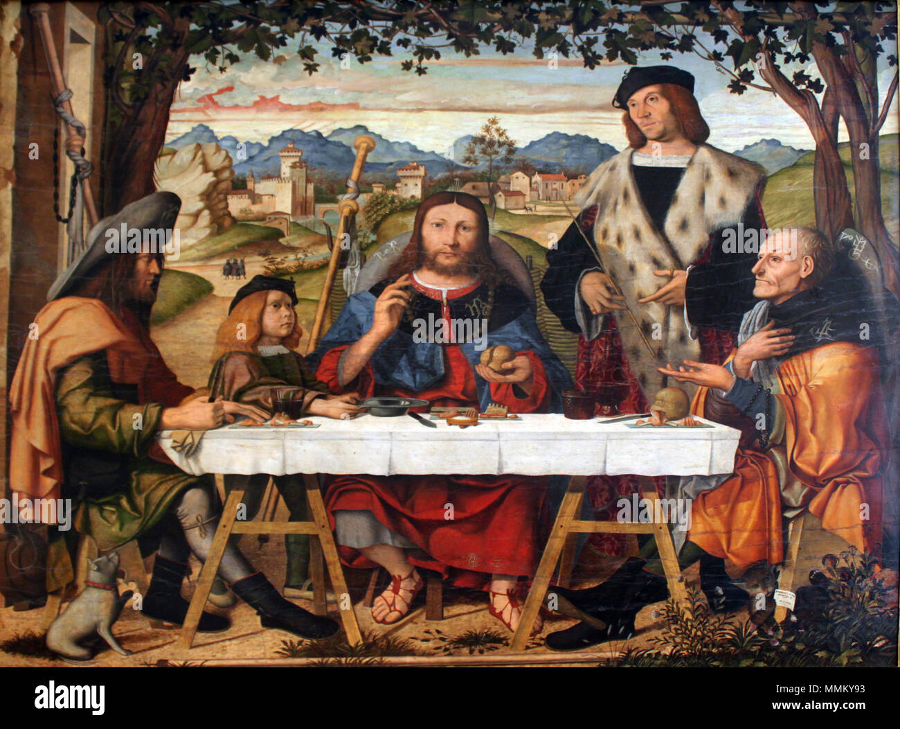Englisch: Christus in Emmaus English: Christus in Emmaus???????:??????? ? ??????? . 1507. 1507 Marziale Christus in Emmaus anagoria Stockfoto