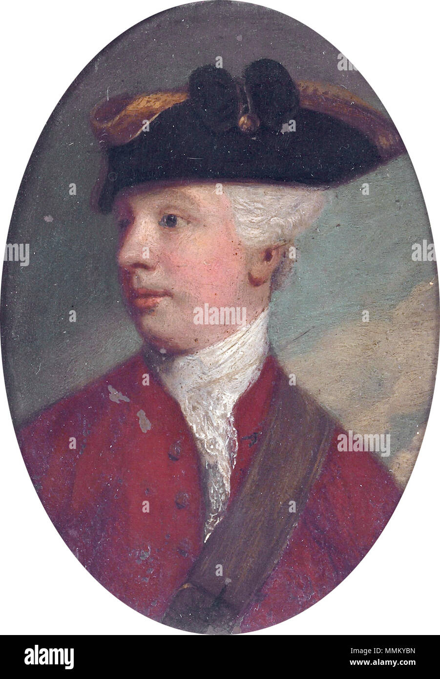 . Englisch: Francis Blake Delaval KB (1727-1771) Öl auf Metall 9,7 cm hoch 18. Jahrhundert Francis Blake Delaval KB (1727-1771) * Öl auf Metall * 9,7 cm hoch * 18. Jahrhundert Francis Blake Delaval (1727-1771), nachdem Joshua Reynolds Stockfoto