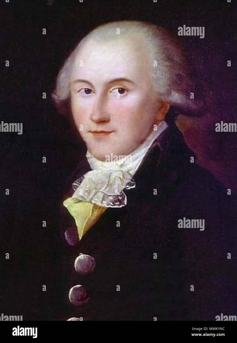 . Français: Augustin Bon Joseph de Robespierre, dit Robespierre le Jeune (1763-1794) Porträt von Augustin Robespierre (1763-1794). 18. Augustin Robespierre Stockfoto