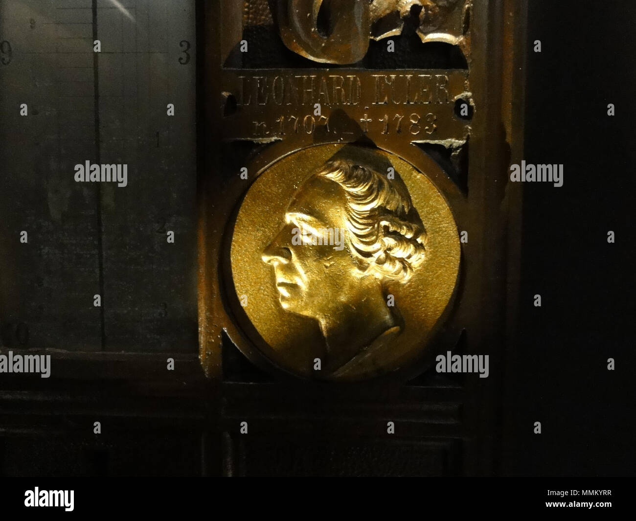 . Basel - Historisches Museum Basel English: Entlastung des Leonhard Euler (Medaillon). Vom 6. Oktober 2012, 16:31:15. User: Mattes Basel 2012-10-06 Batch Teil 5 (34) Stockfoto