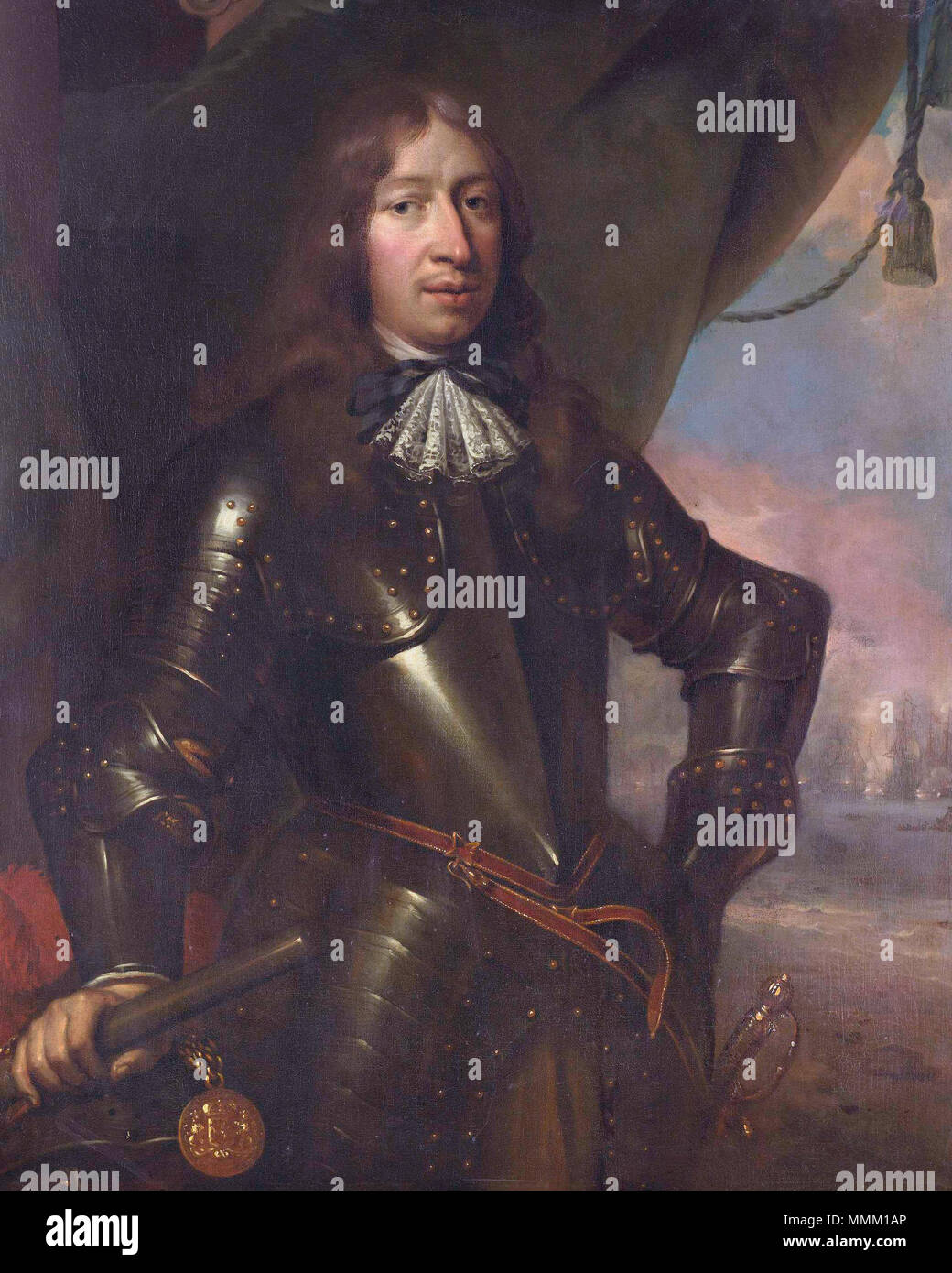 Willem Joseph Baron van Gent (1626 - 1672) Porträt von Willem Joseph Baron van Gent (1626-1672) zwischen 1660 und 1702. Baron Willem Joseph van Gent Stockfoto