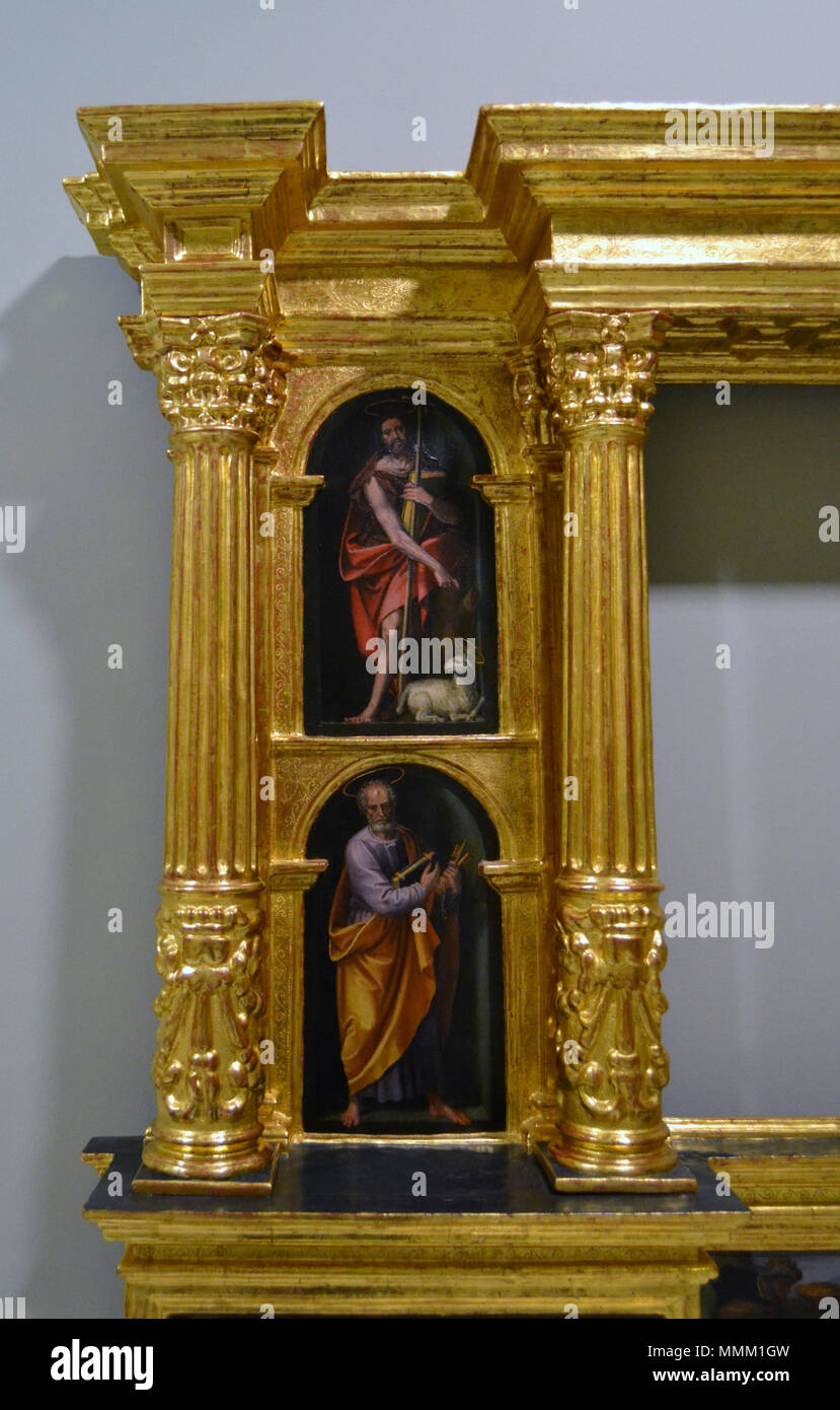 Fragment de retaule (detall), Miquel Joan Porta, Museu de Belles Arts de València Stockfoto