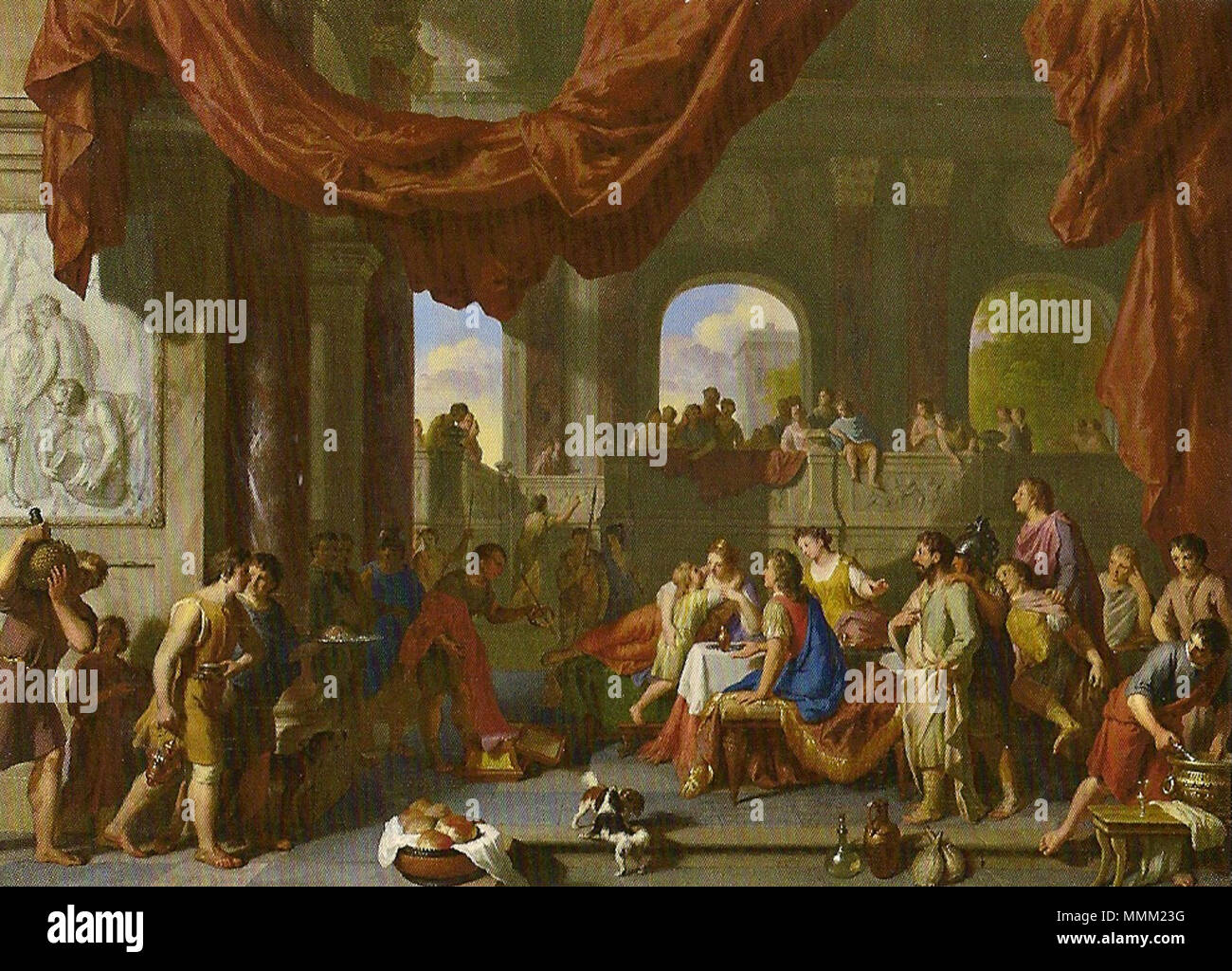 Hoet, Gerard I-Aenas und Ascanius beim Festmahl der Dido Stockfoto